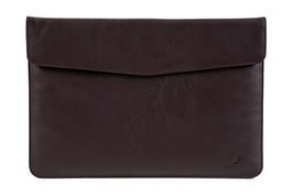 BLUCACTUS OF1002BR Leather Laptop Folder 14 inch Dark Brown