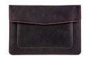 BLUCACTUS OF1001BR Leather Laptop Folder 14 inch Matte Brown
