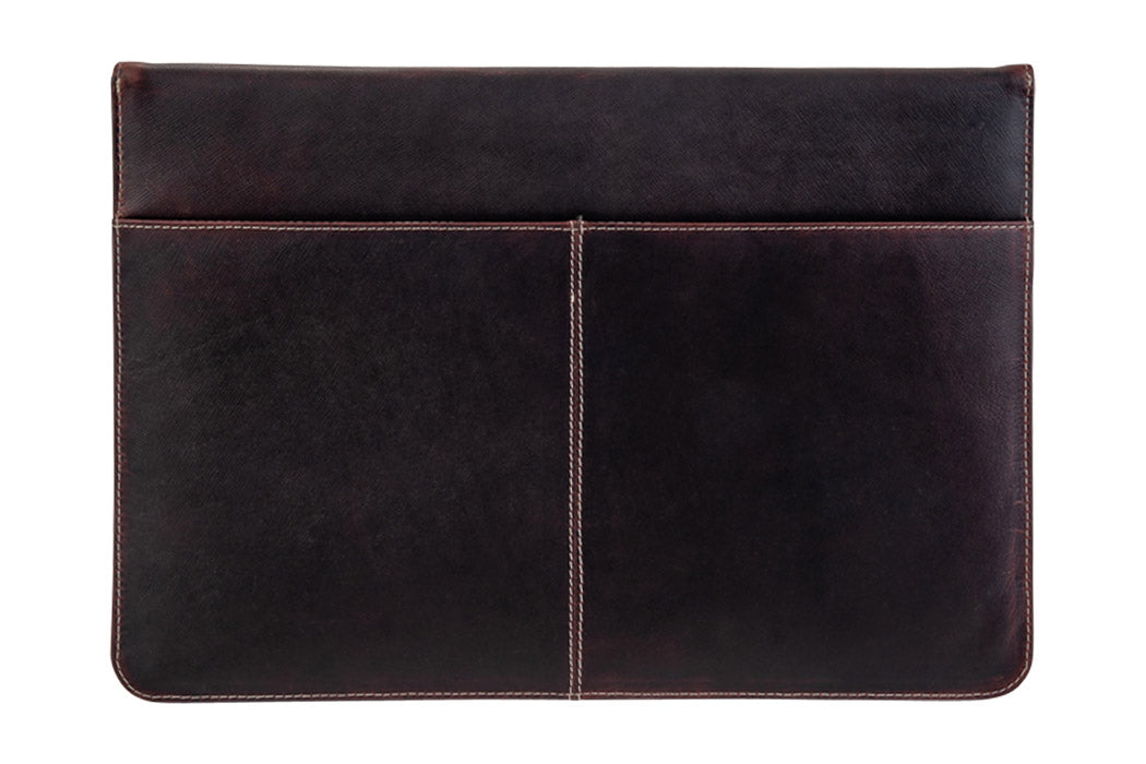 BLUCACTUS OF1001BR Leather Laptop Folder 14 inch Matte Brown