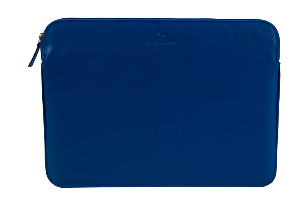 BLUCACTUS LS1004BL Leather Laptop Sleeve 14 inch Blue