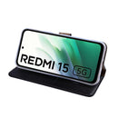 Rixus Bookcase For Xiaomi Redmi 15 Black