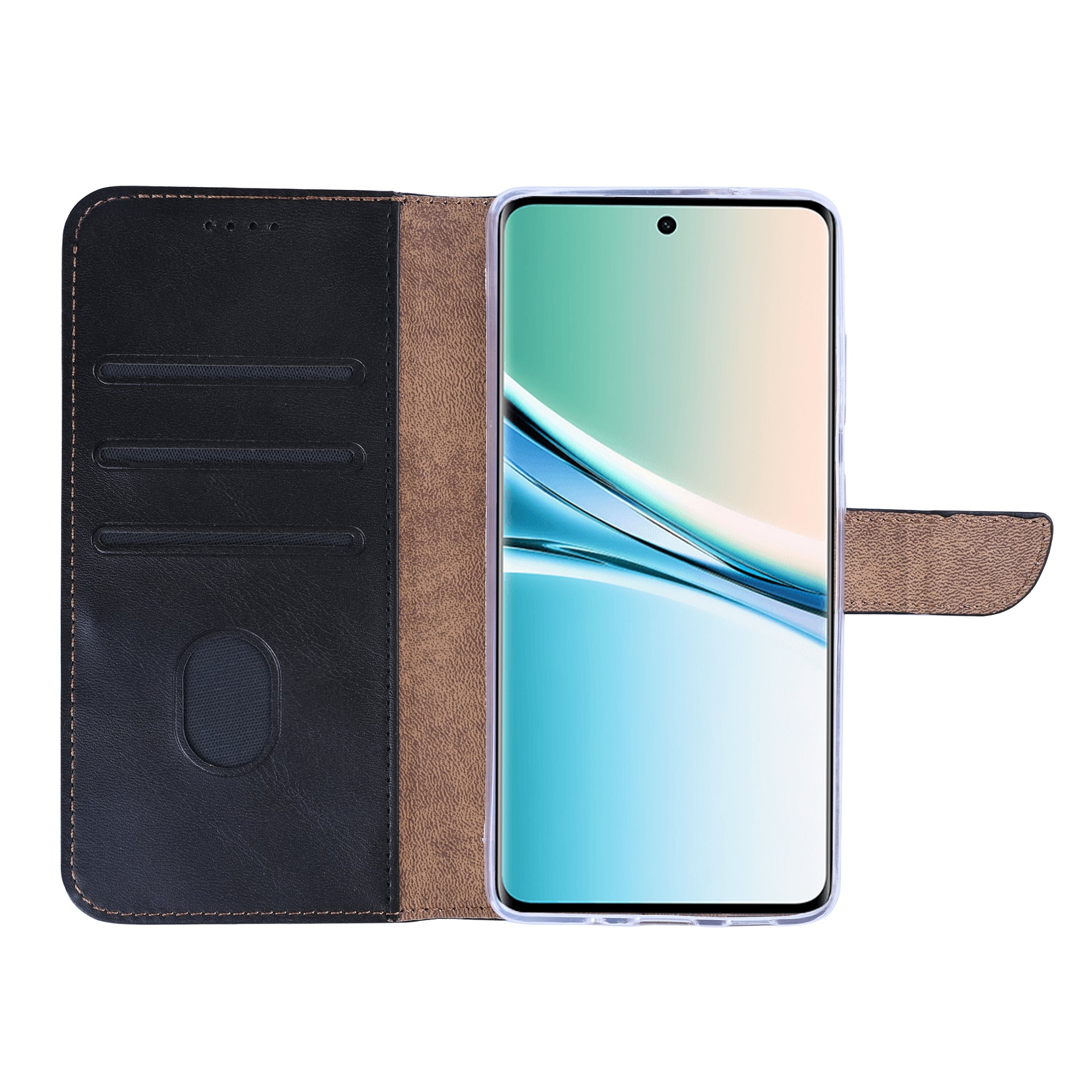Rixus Bookcase For Xiaomi Redmi Note 15 Black