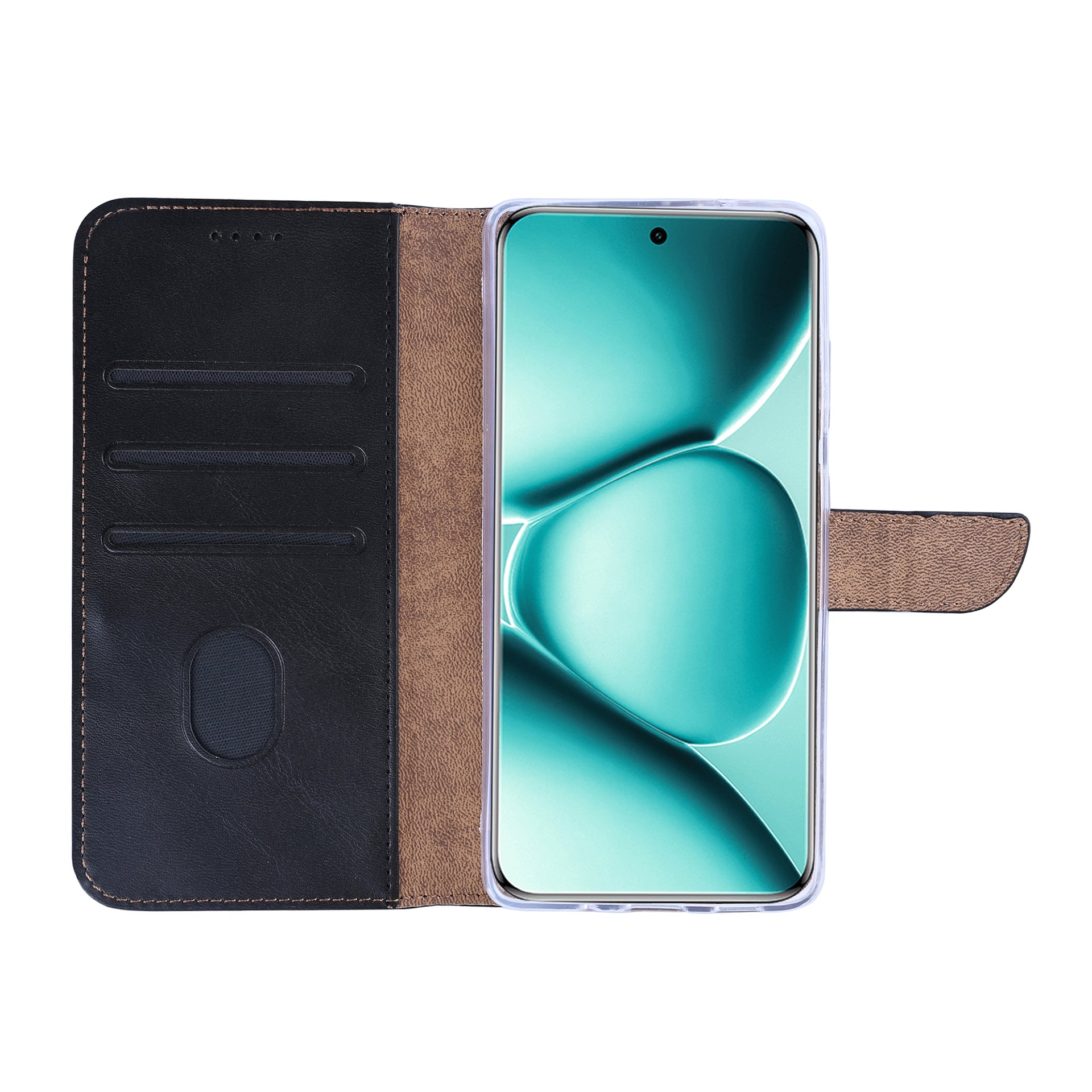 Rixus Bookcase For Xiaomi Redmi Note 15 Pro Plus Black