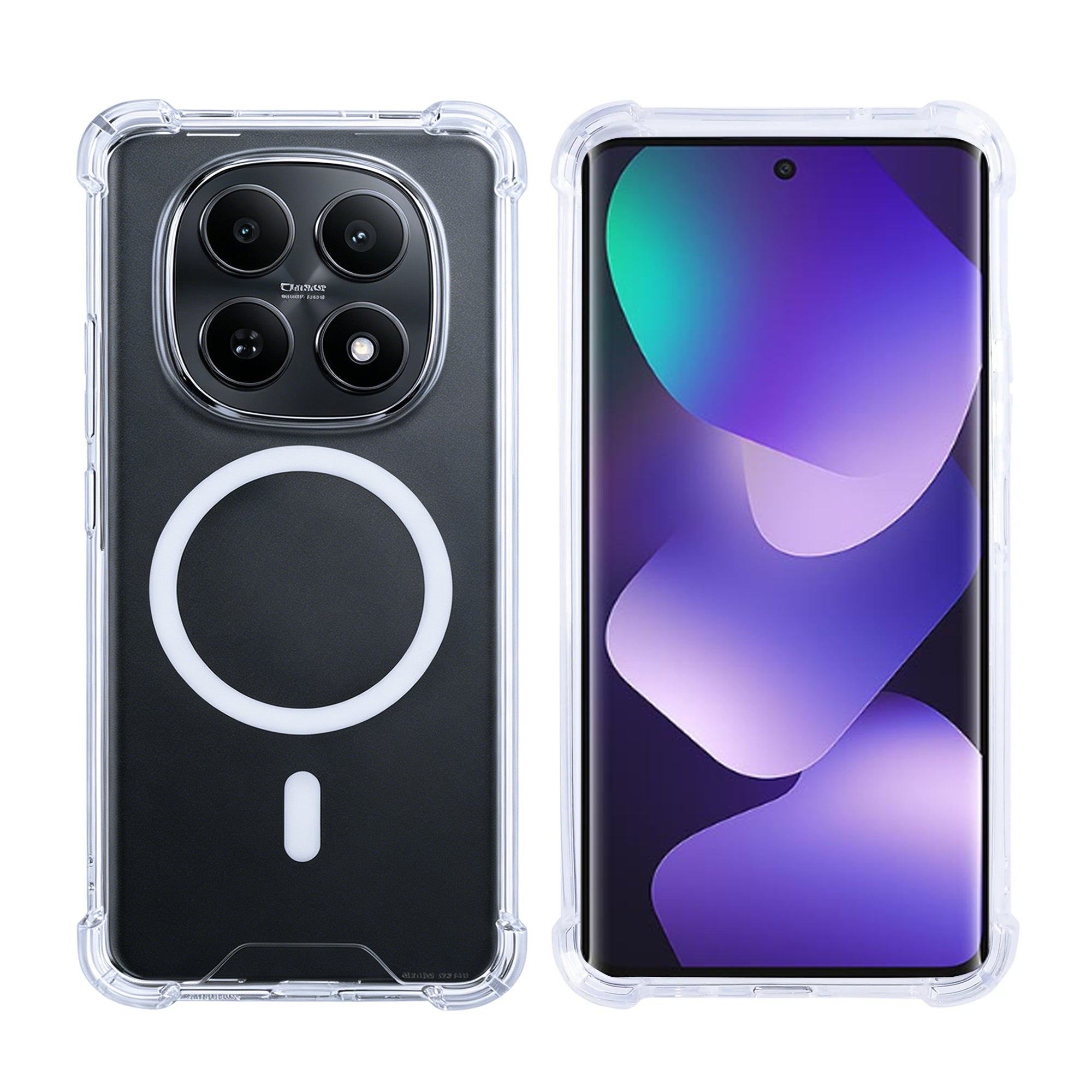 Rixus Anti-Burst Case With MagSafe Compatible For Xiaomi Redmi Note 15 Transparent