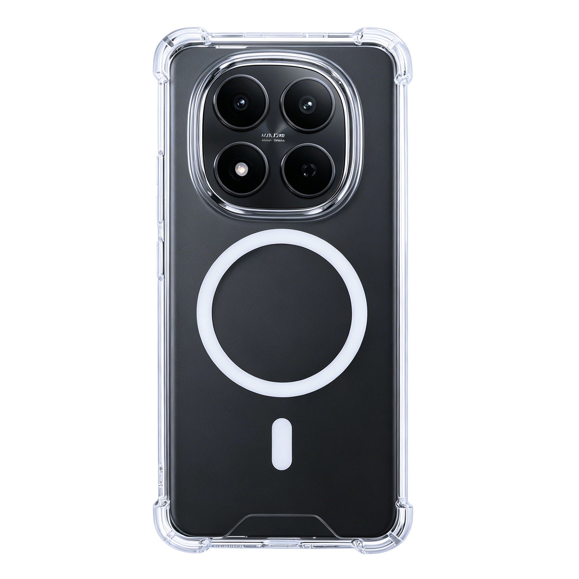 Rixus Anti-Burst Case With MagSafe Compatible For Xiaomi Redmi Note 15 Pro Plus Transparent