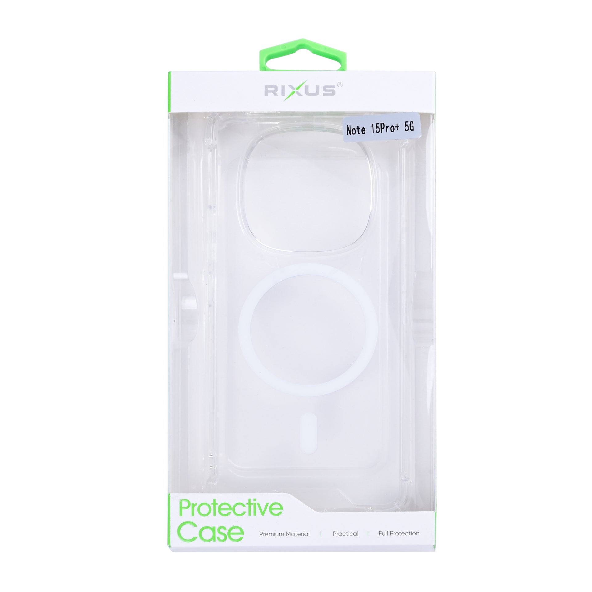 Rixus Anti-Burst Case With MagSafe Compatible For Xiaomi Redmi Note 15 Pro Plus Transparent