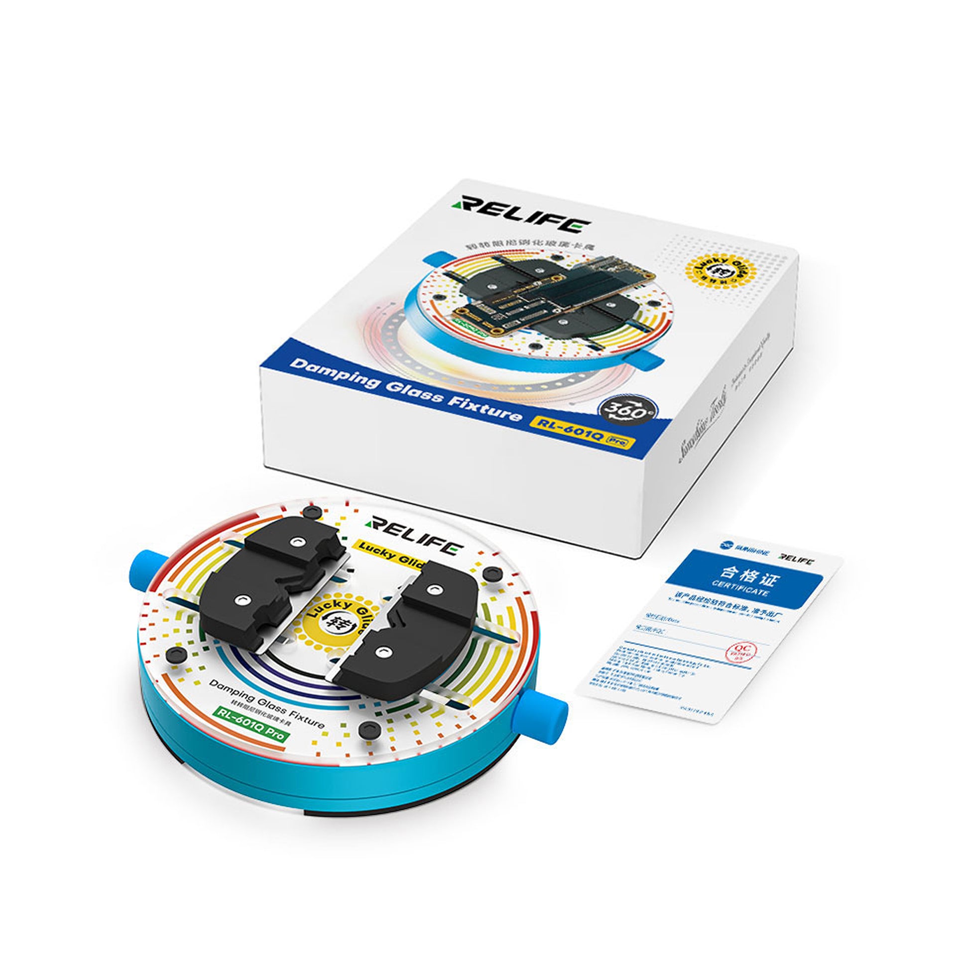 RELIFE RL-601Q Pro Rotating Damping Tempered Glass Fixture