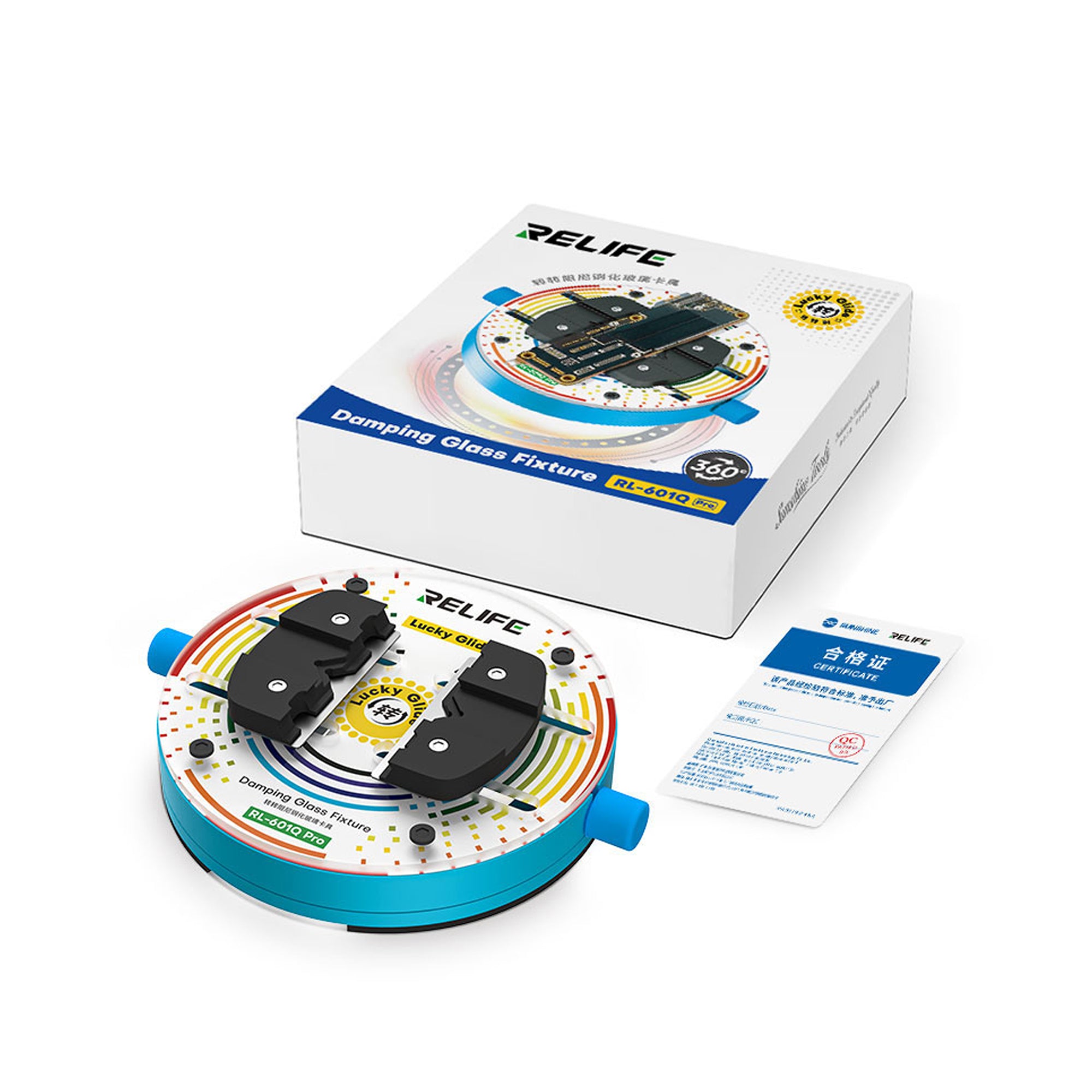RELIFE RL-601Q Pro Rotating Damping Tempered Glass Fixture