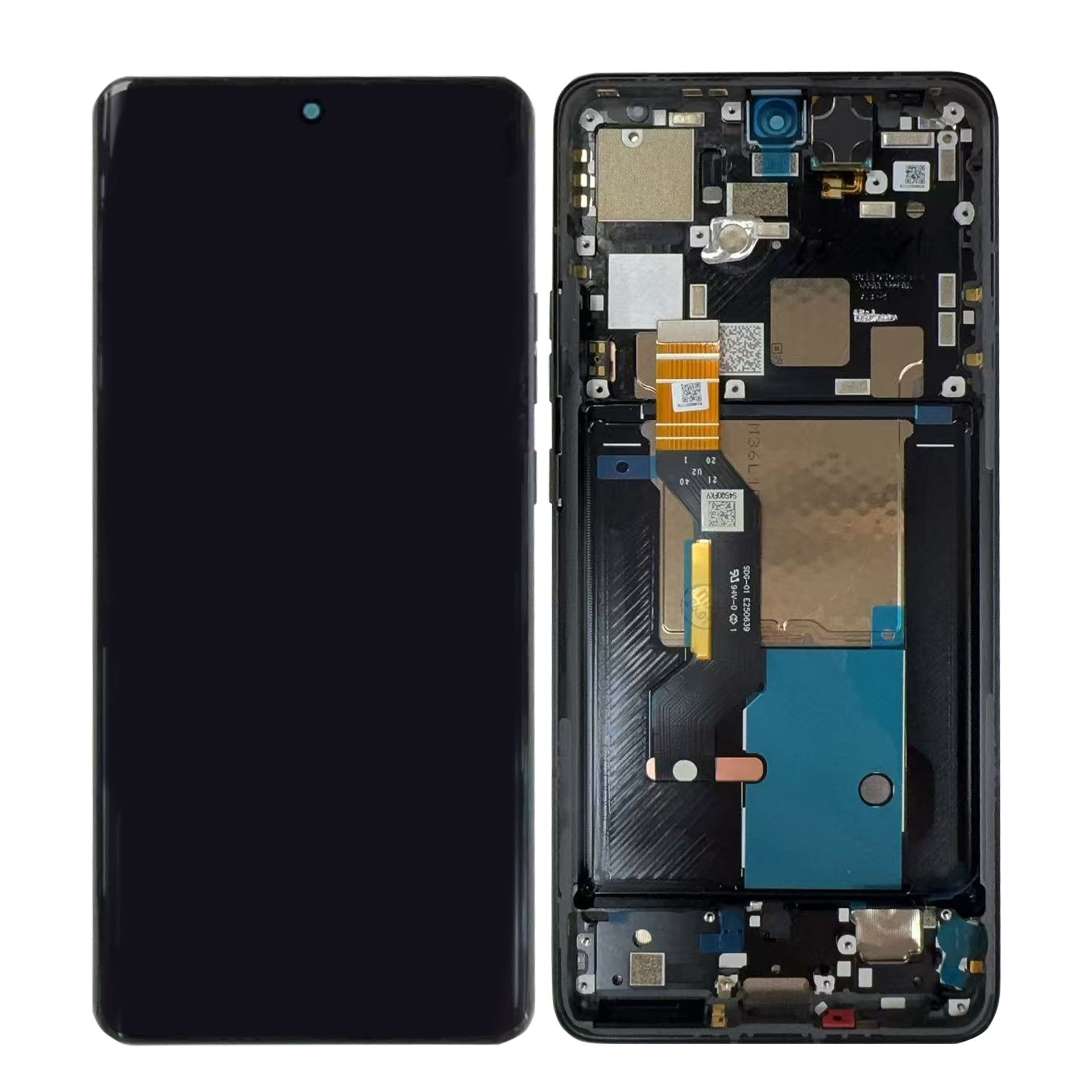 Motorola Edge 50 Pro Display And Digitizer With Frame Black Beauty OEM