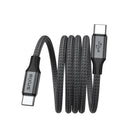Rixus RXUC66C Magnetic Charging Cord USB-C To USB-C 1m 60W Black