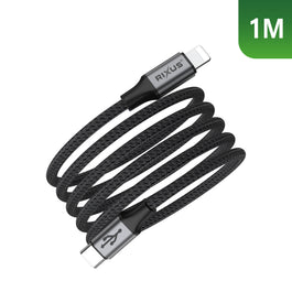 Rixus RXUC66L Magnetic Charging Cord USB-C To Lightning Connector 1m 18W Black
