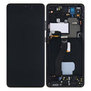 Samsung Galaxy S21 Ultra 5G G998B Display And Digitizer With Frame Phantom Black Pre-Assembled