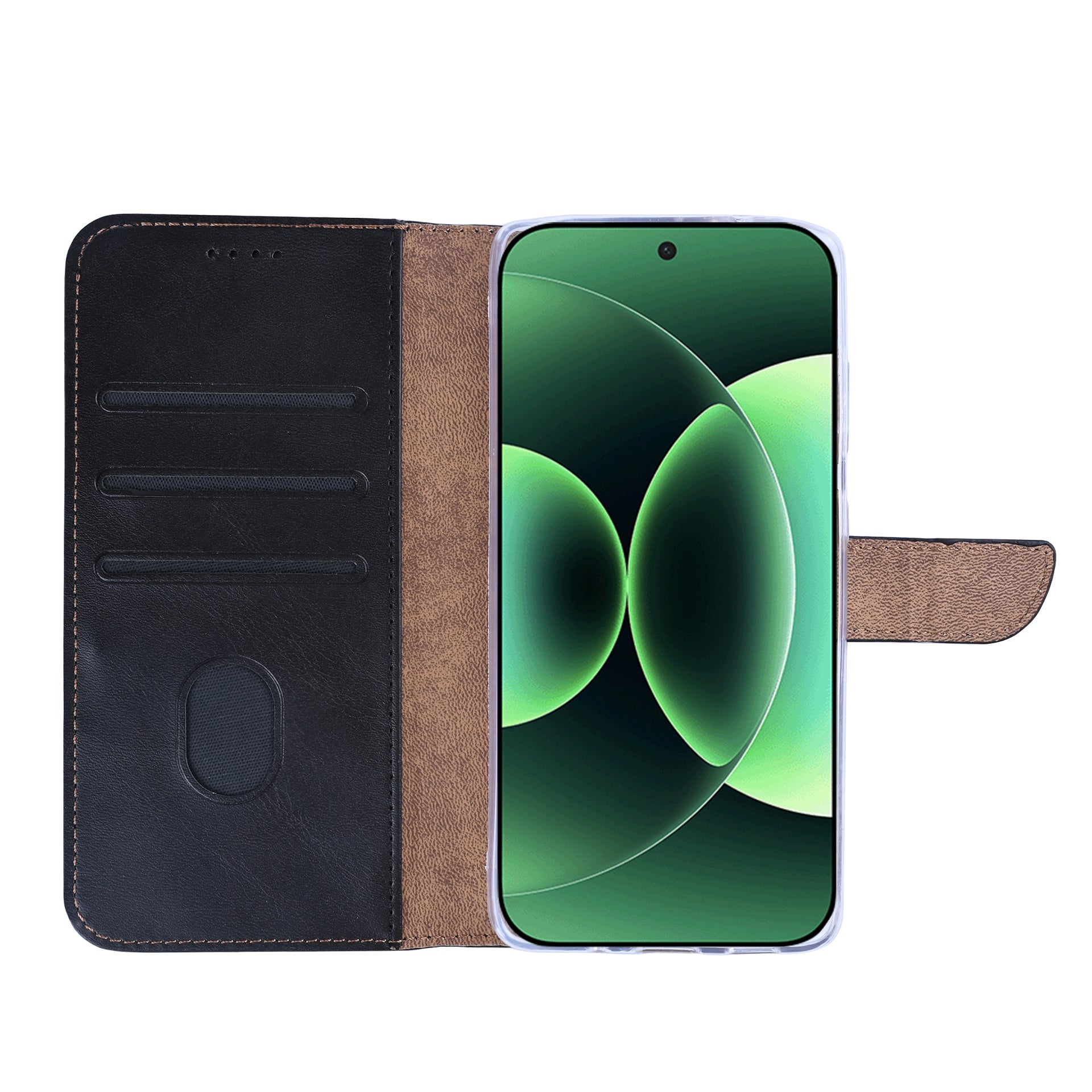 Rixus Bookcase For Xiaomi 17 Pro Black