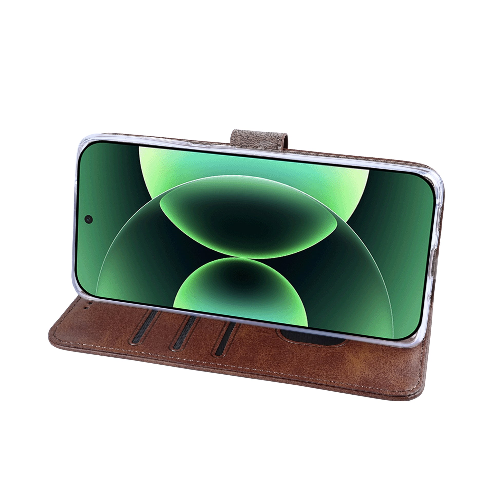 Rixus Bookcase For Xiaomi 17 Pro Brown