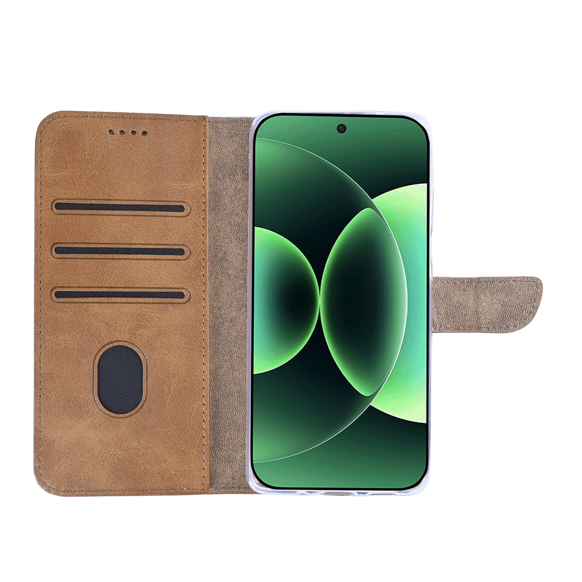 Rixus Bookcase For Xiaomi 17 Pro Light Brown