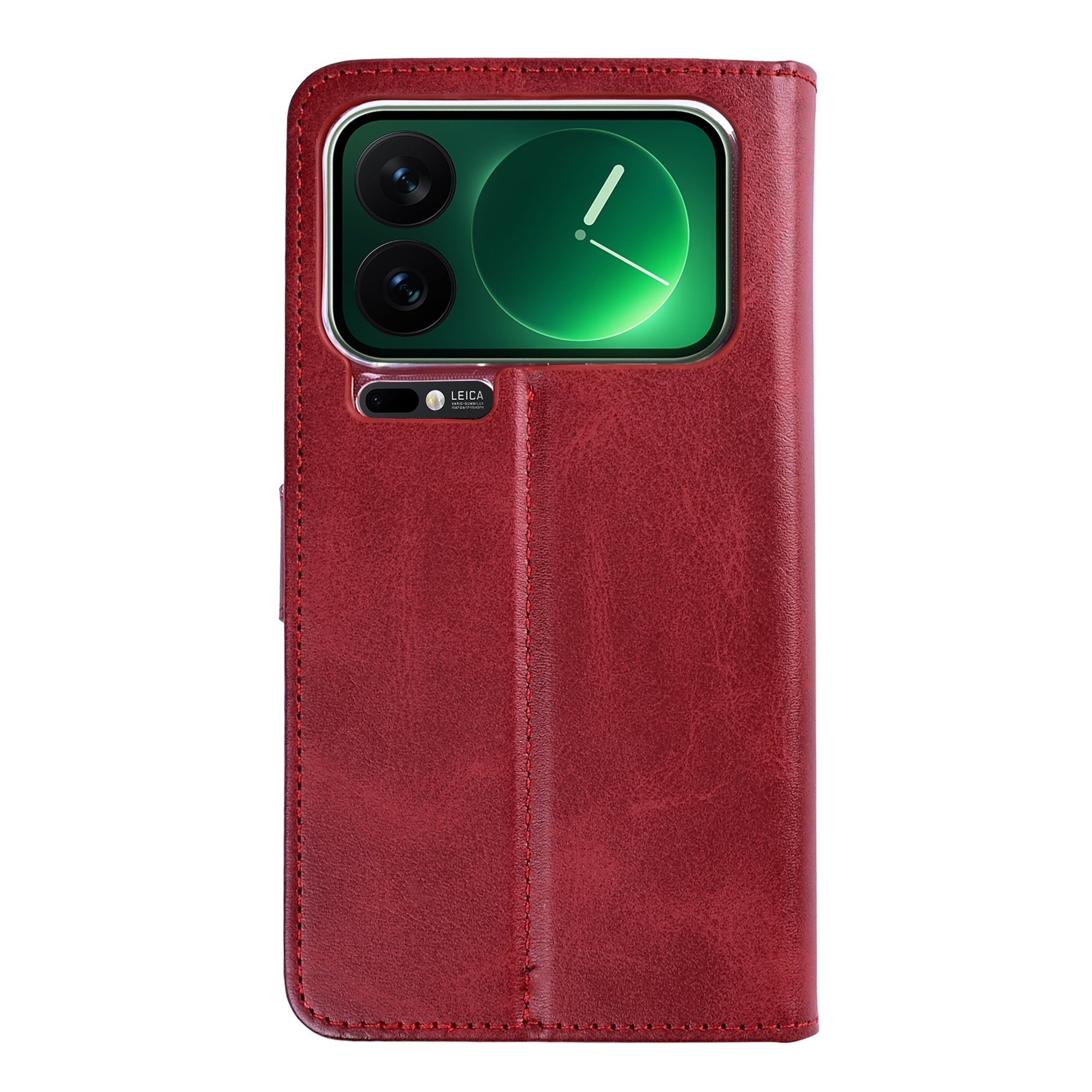 Rixus Bookcase For Xiaomi 17 Pro Dark Red