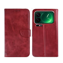 Rixus Bookcase For Xiaomi 17 Pro Dark Red