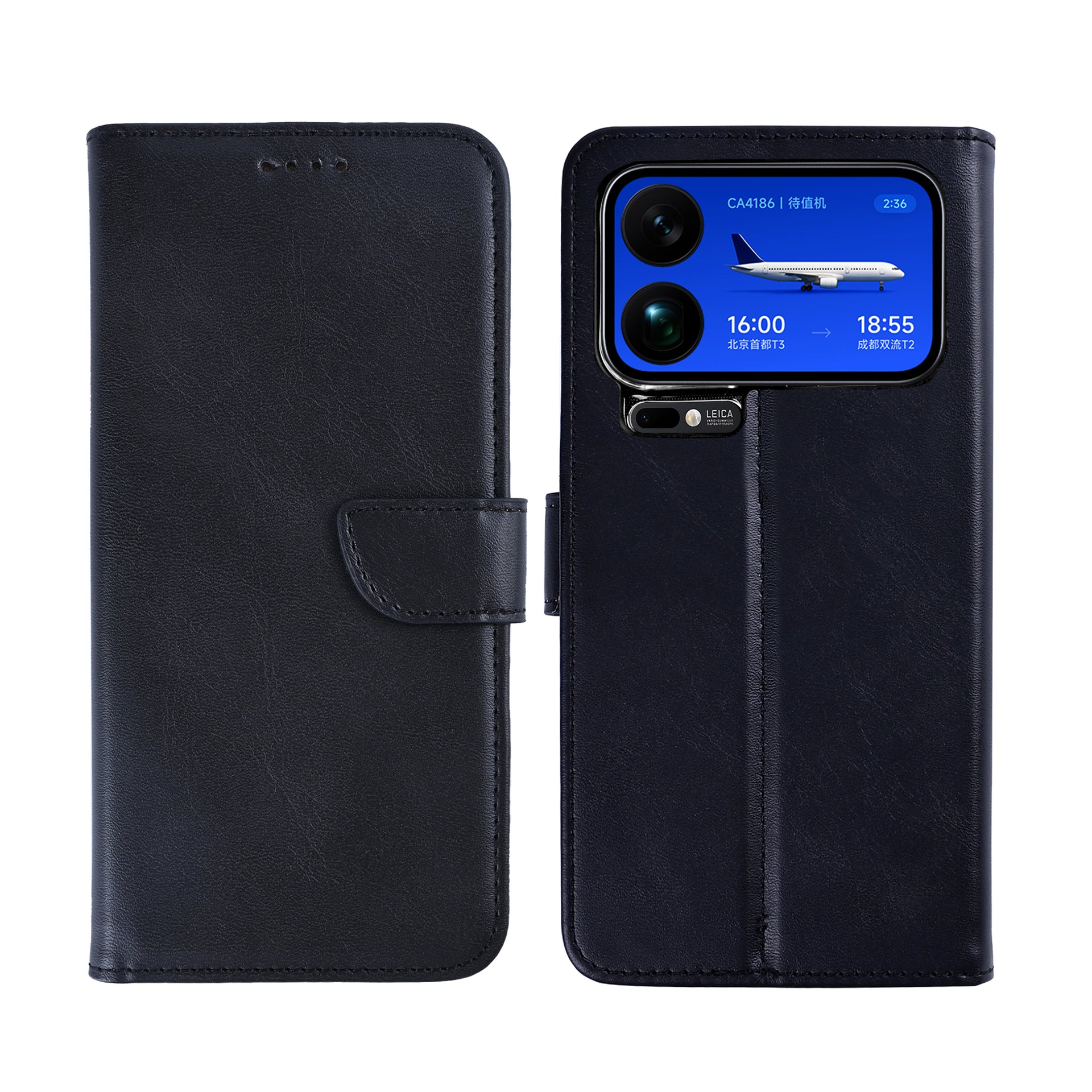 Rixus Bookcase For Xiaomi 17 Pro Max Black