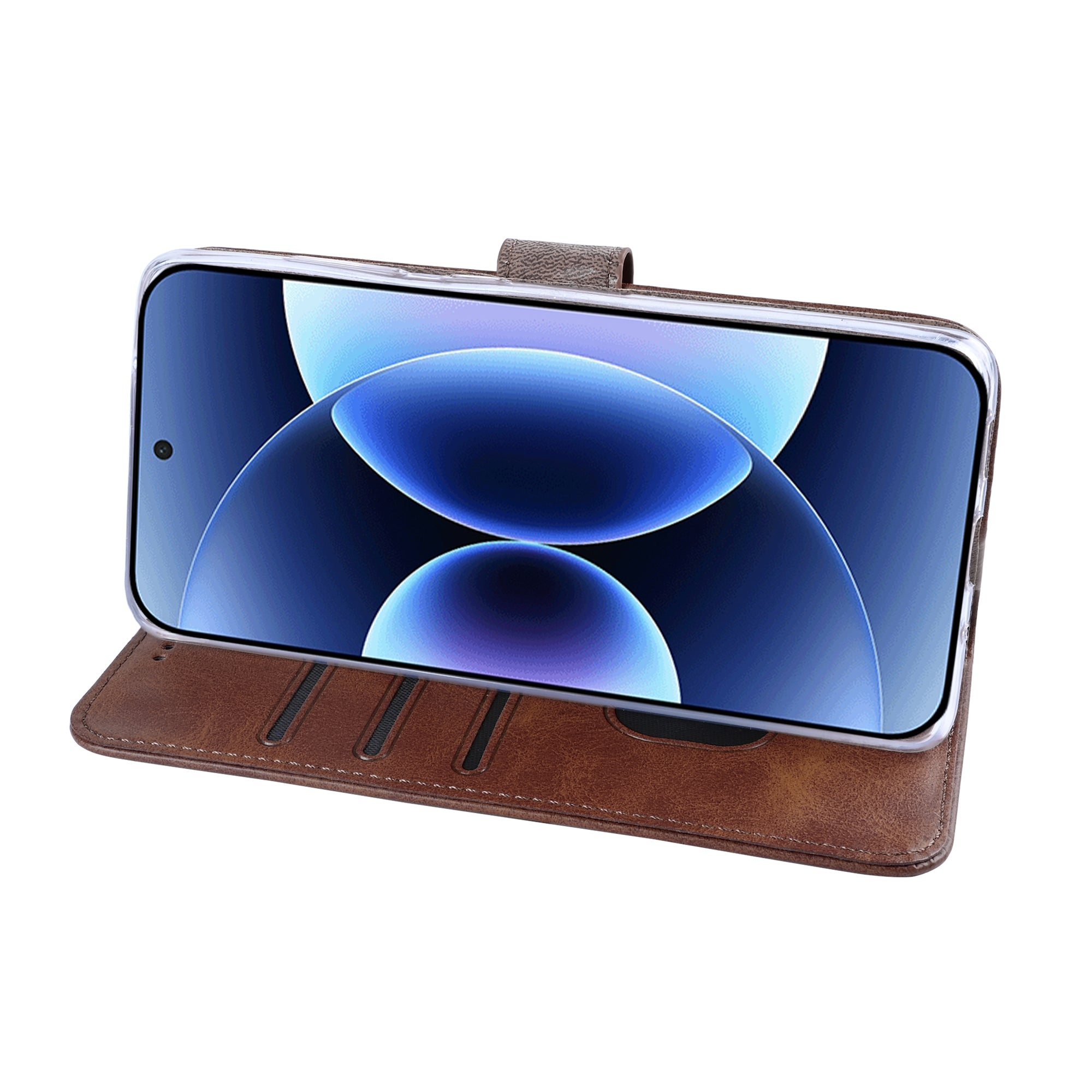 Rixus Bookcase For Xiaomi 17 Pro Max Brown
