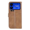 Rixus Bookcase For Xiaomi 17 Pro Max Light Brown