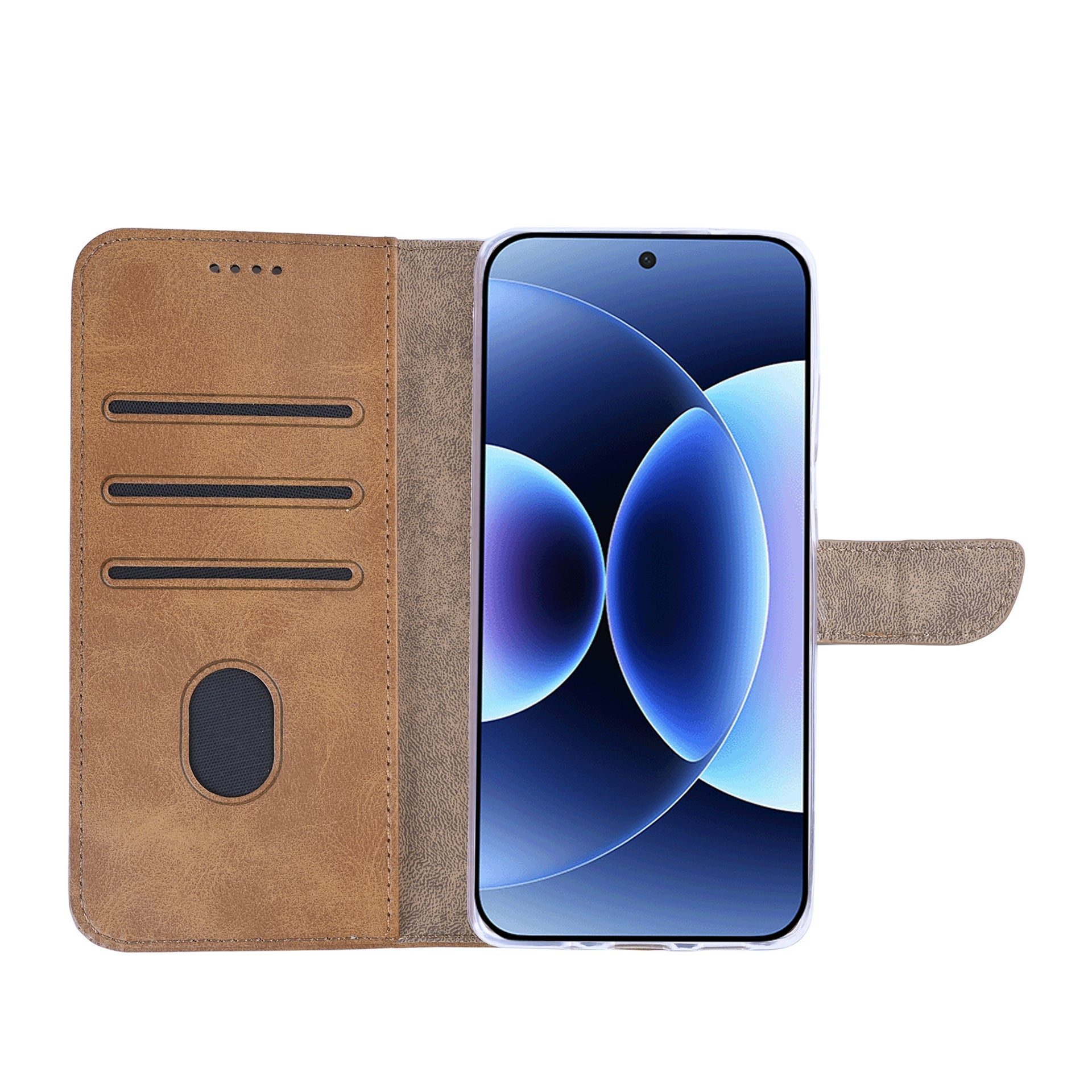 Rixus Bookcase For Xiaomi 17 Pro Max Light Brown