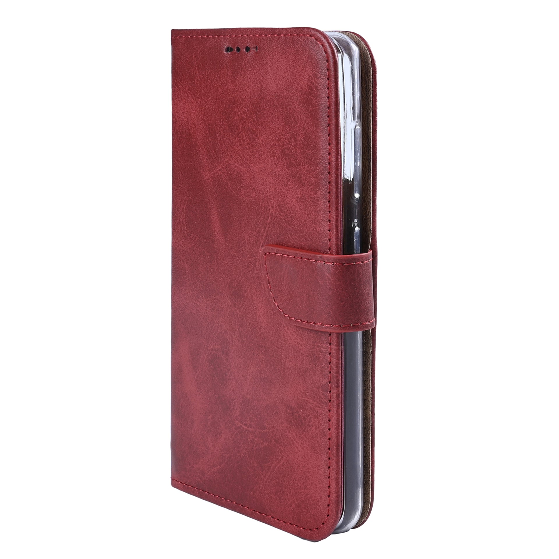 Rixus Bookcase For Xiaomi 17 Pro Max Dark Red