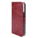 Rixus Bookcase For Xiaomi 17 Pro Max Dark Red