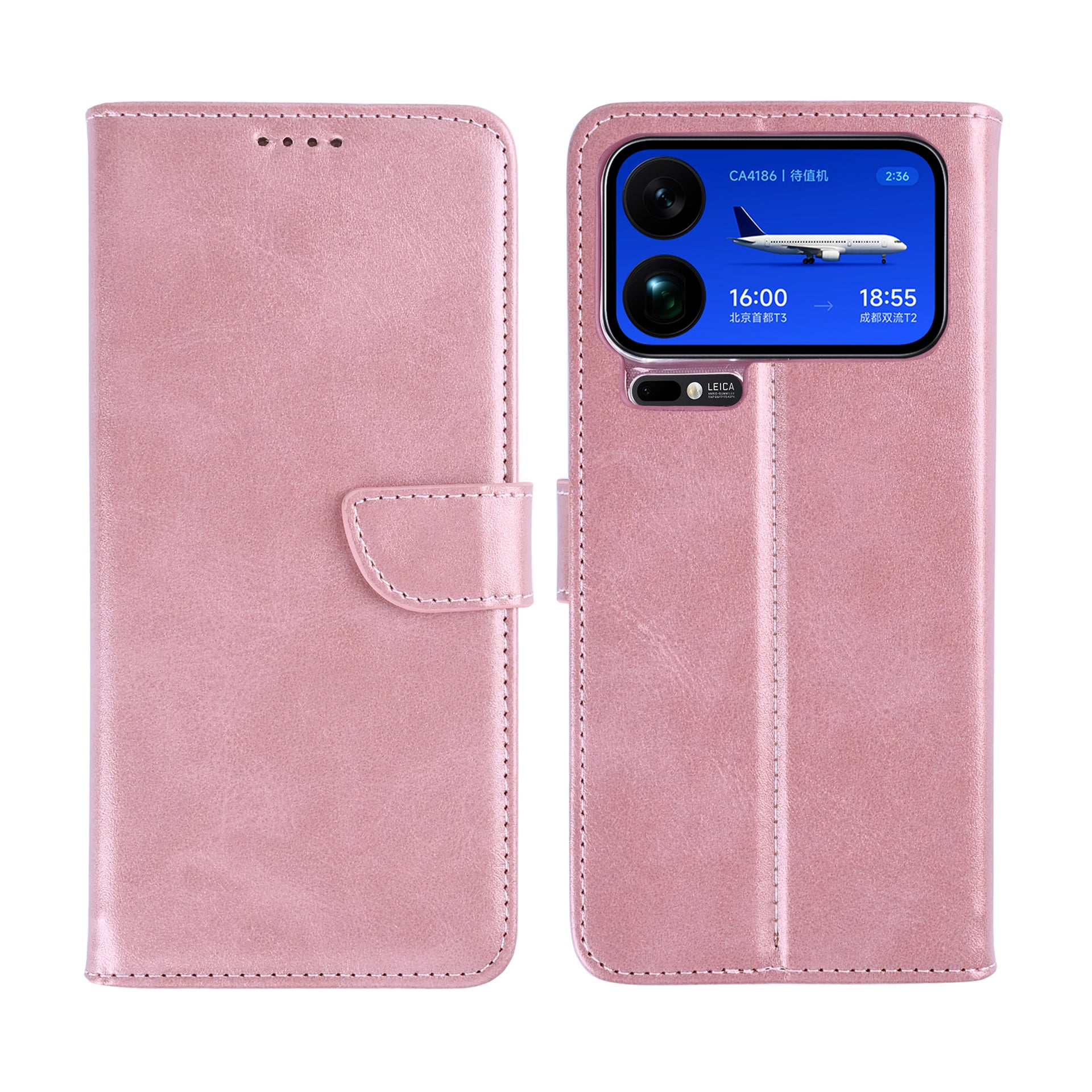 Rixus Bookcase For Xiaomi 17 Pro Max Pink