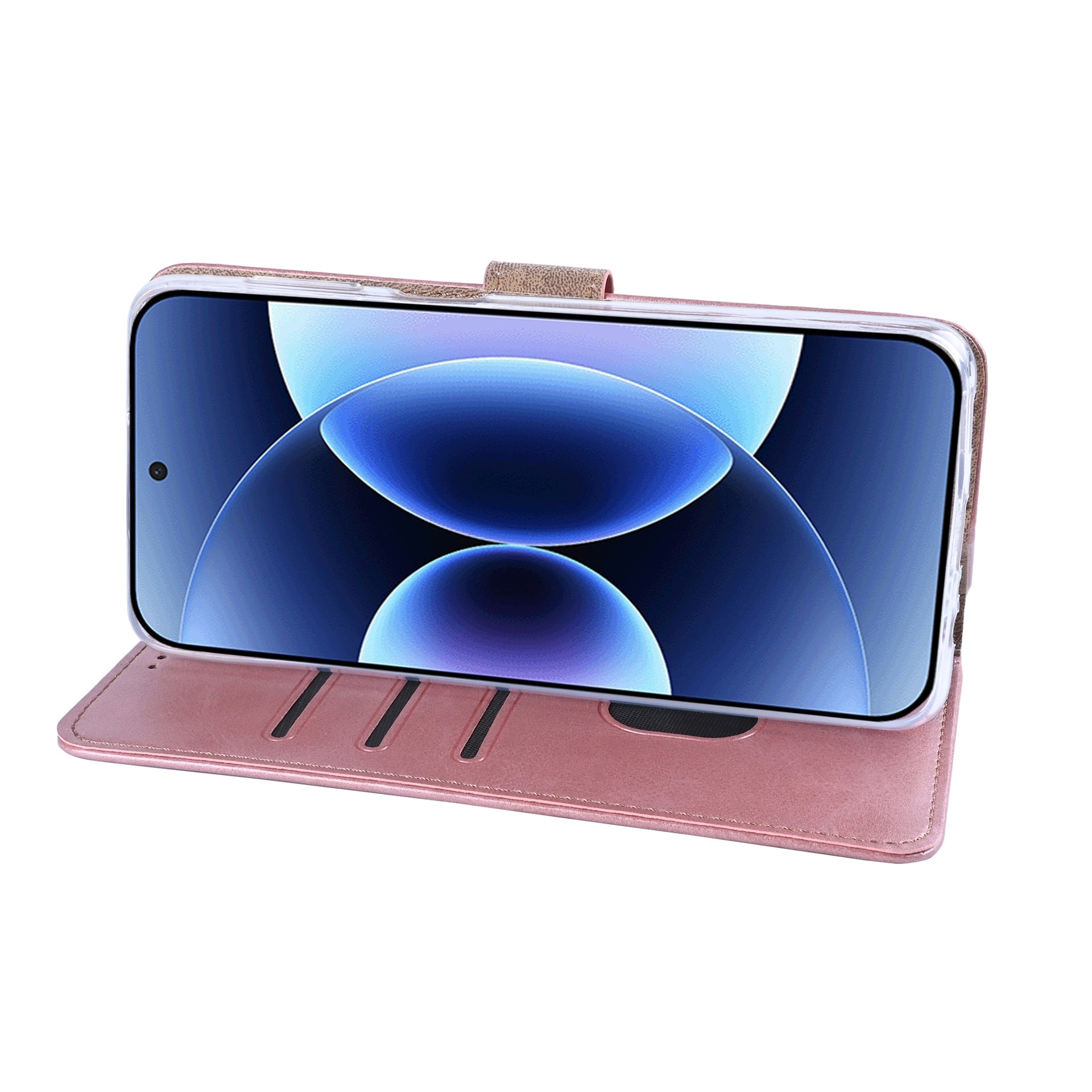 Rixus Bookcase For Xiaomi 17 Pro Max Pink