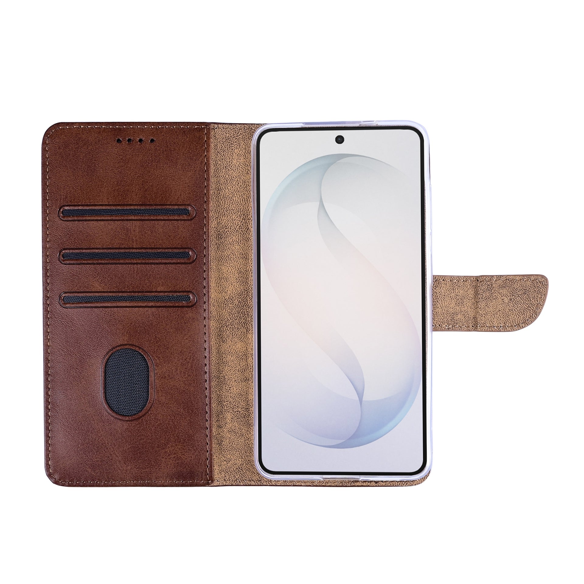 Rixus Bookcase For Samsung Galaxy S26 Brown