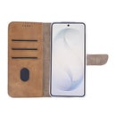 Rixus Bookcase For Samsung Galaxy S26 Light Brown