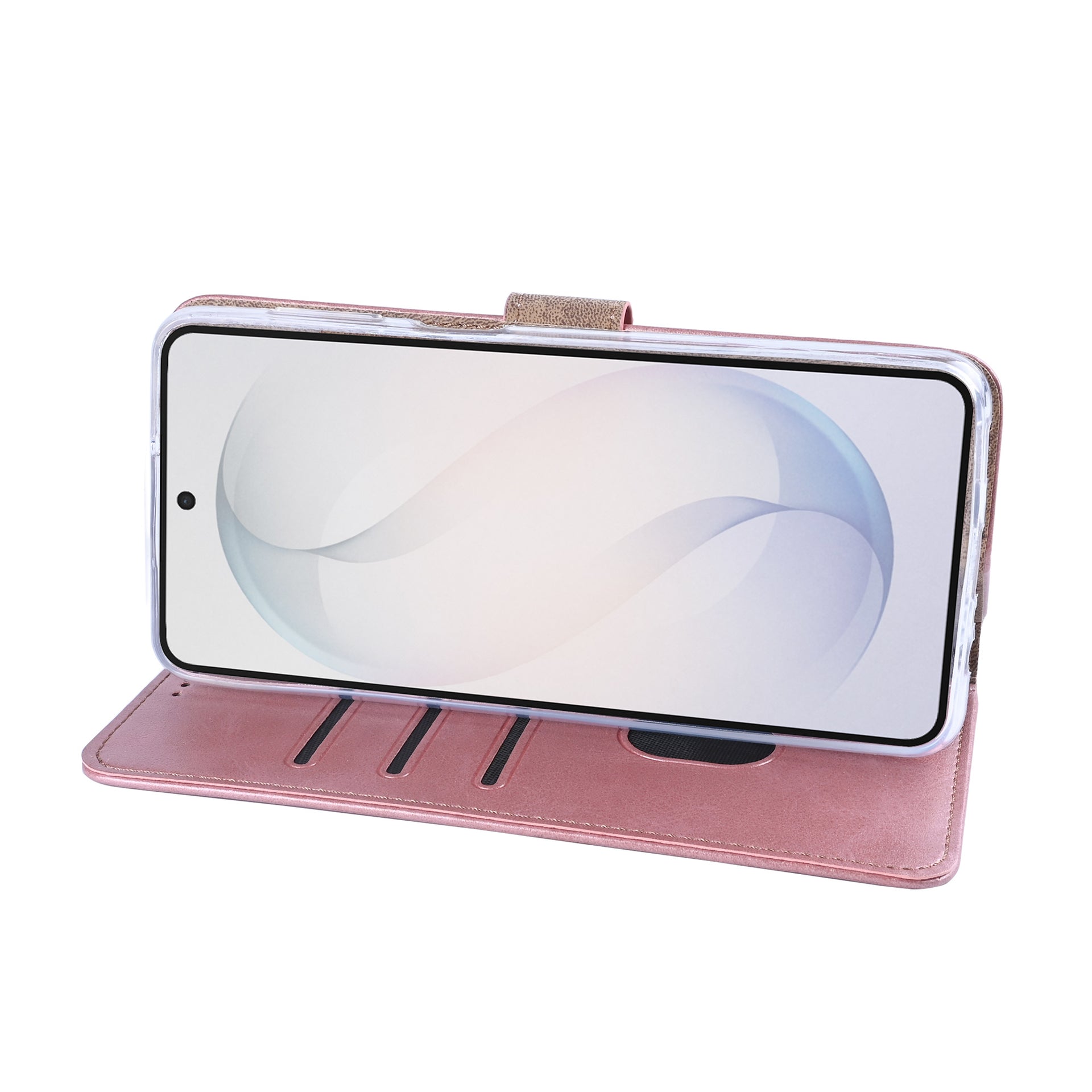 Rixus Bookcase For Samsung Galaxy S26 Pink