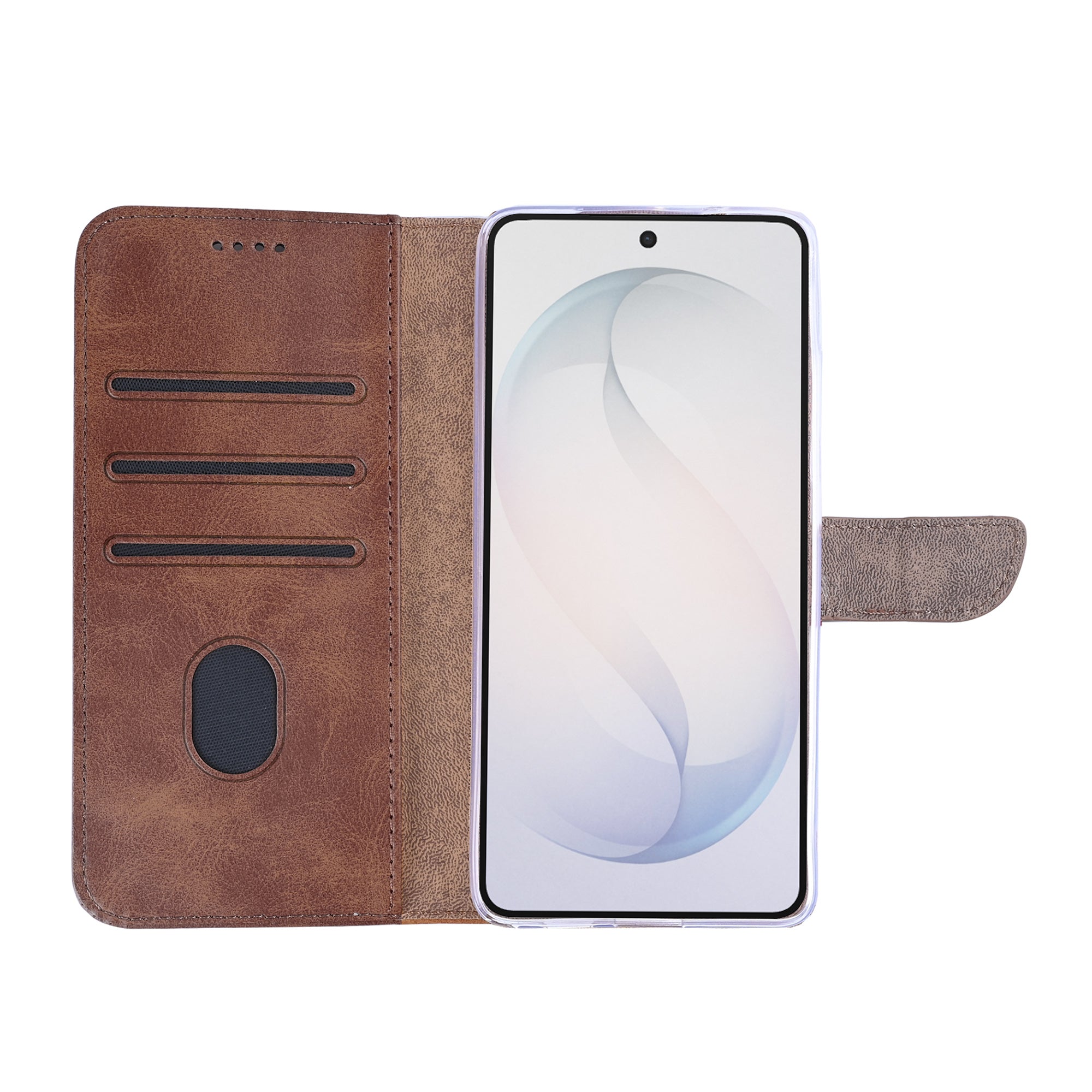 Rixus Bookcase For Samsung Galaxy S26 Ultra Brown