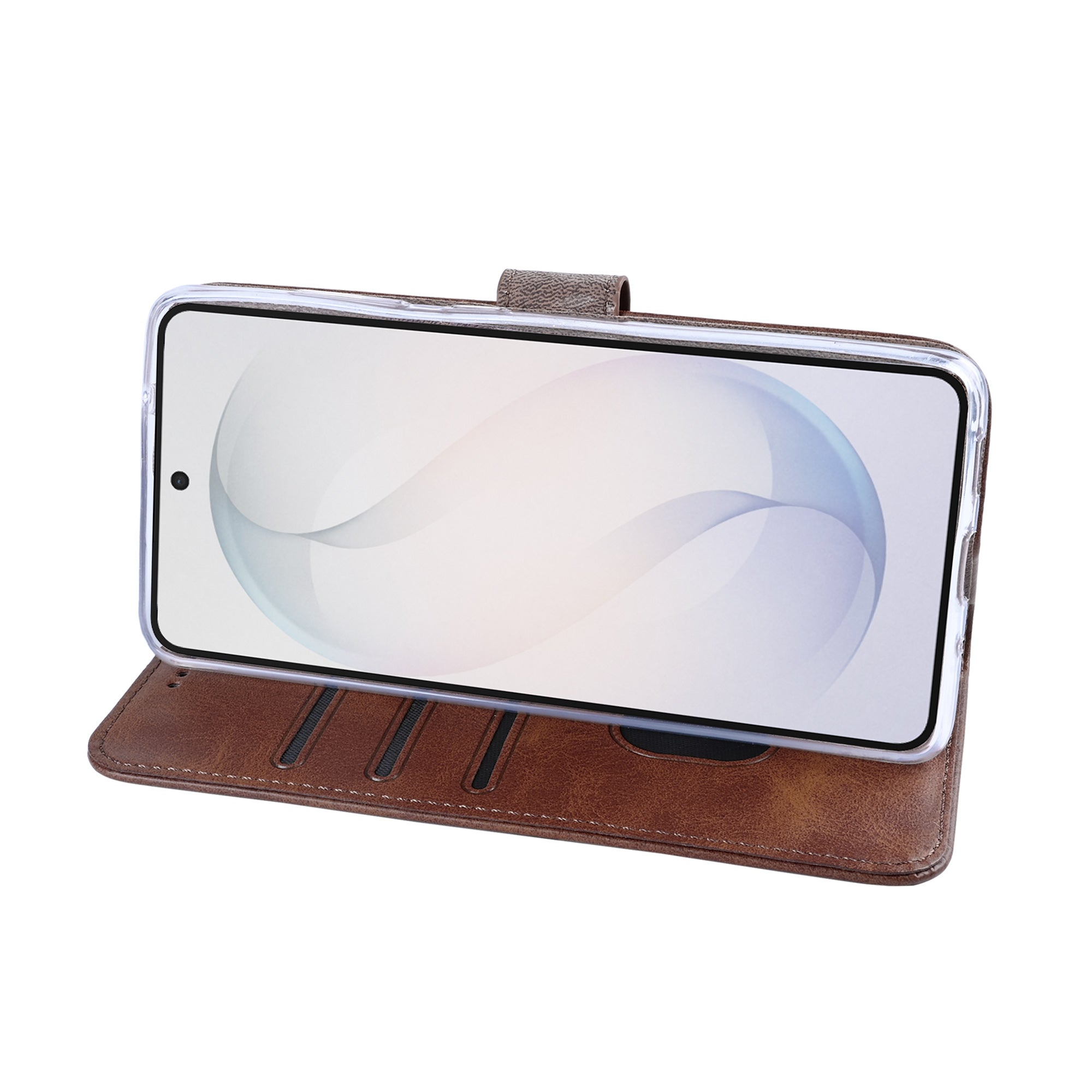 Rixus Bookcase For Samsung Galaxy S26 Ultra Brown