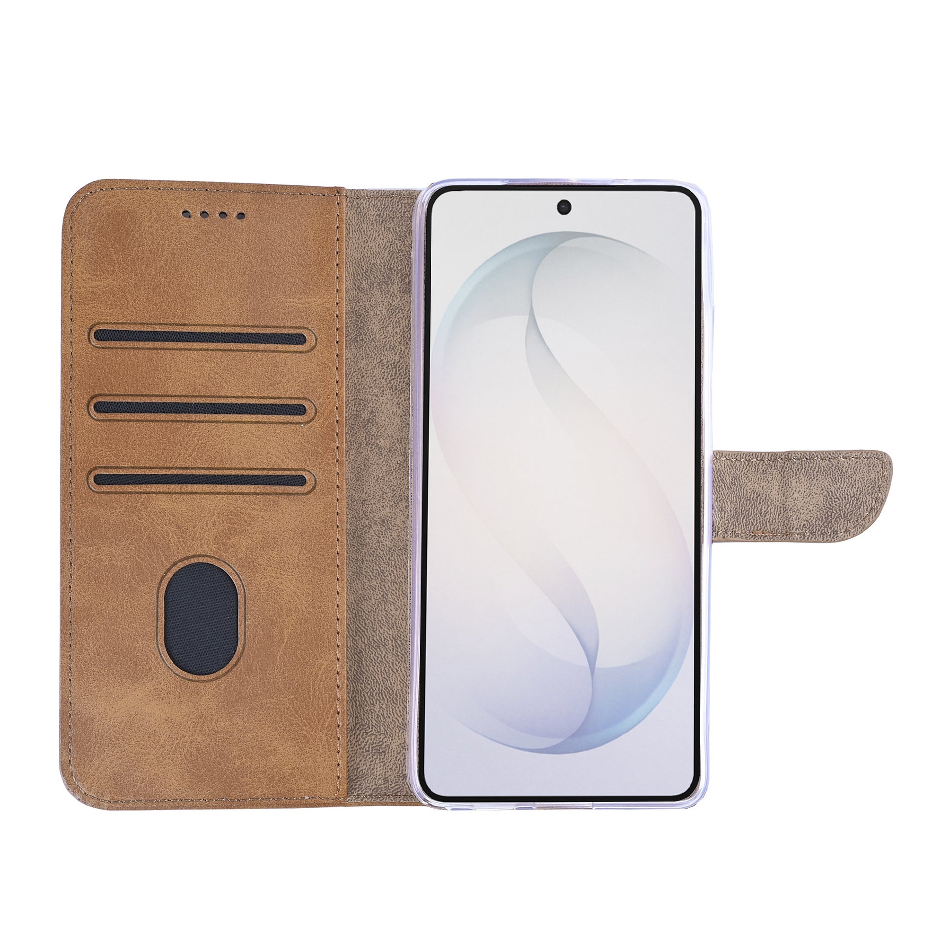 Rixus Bookcase For Samsung Galaxy S26 Ultra Light Brown