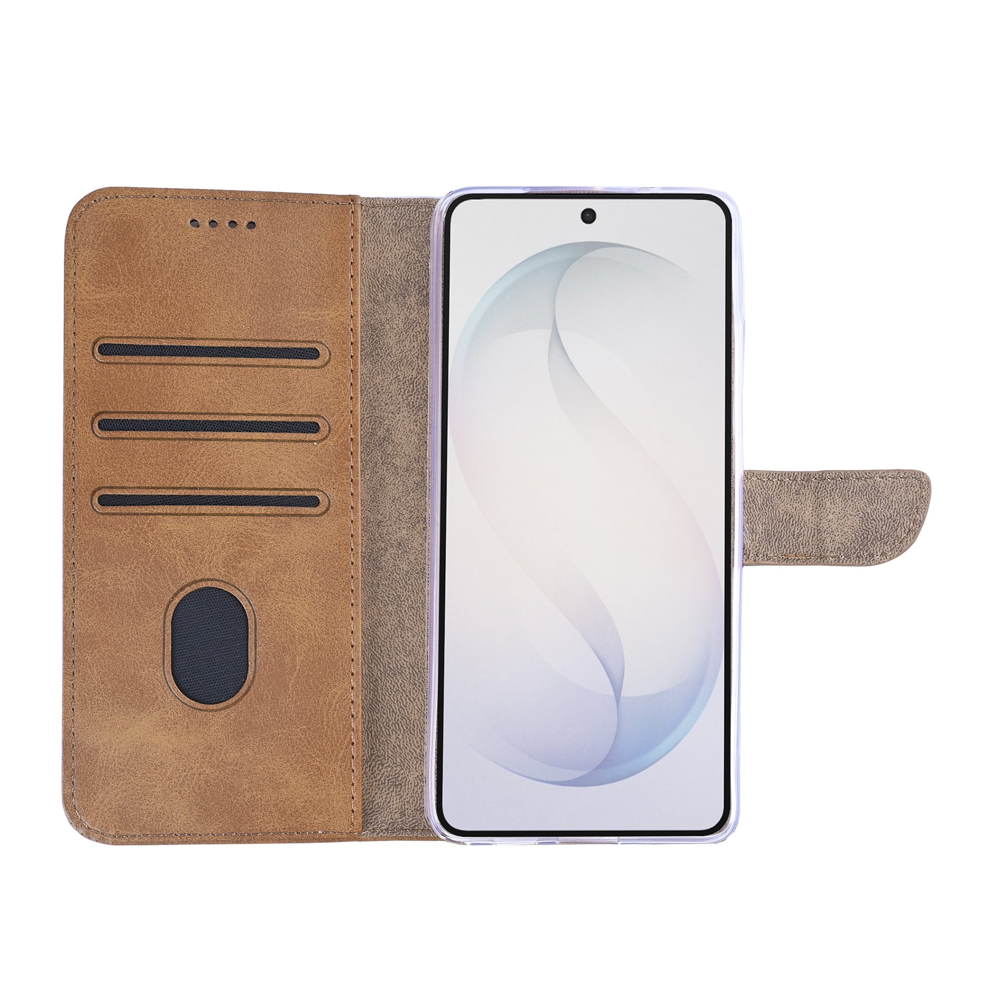 Rixus Bookcase For Samsung Galaxy S26 Ultra Light Brown