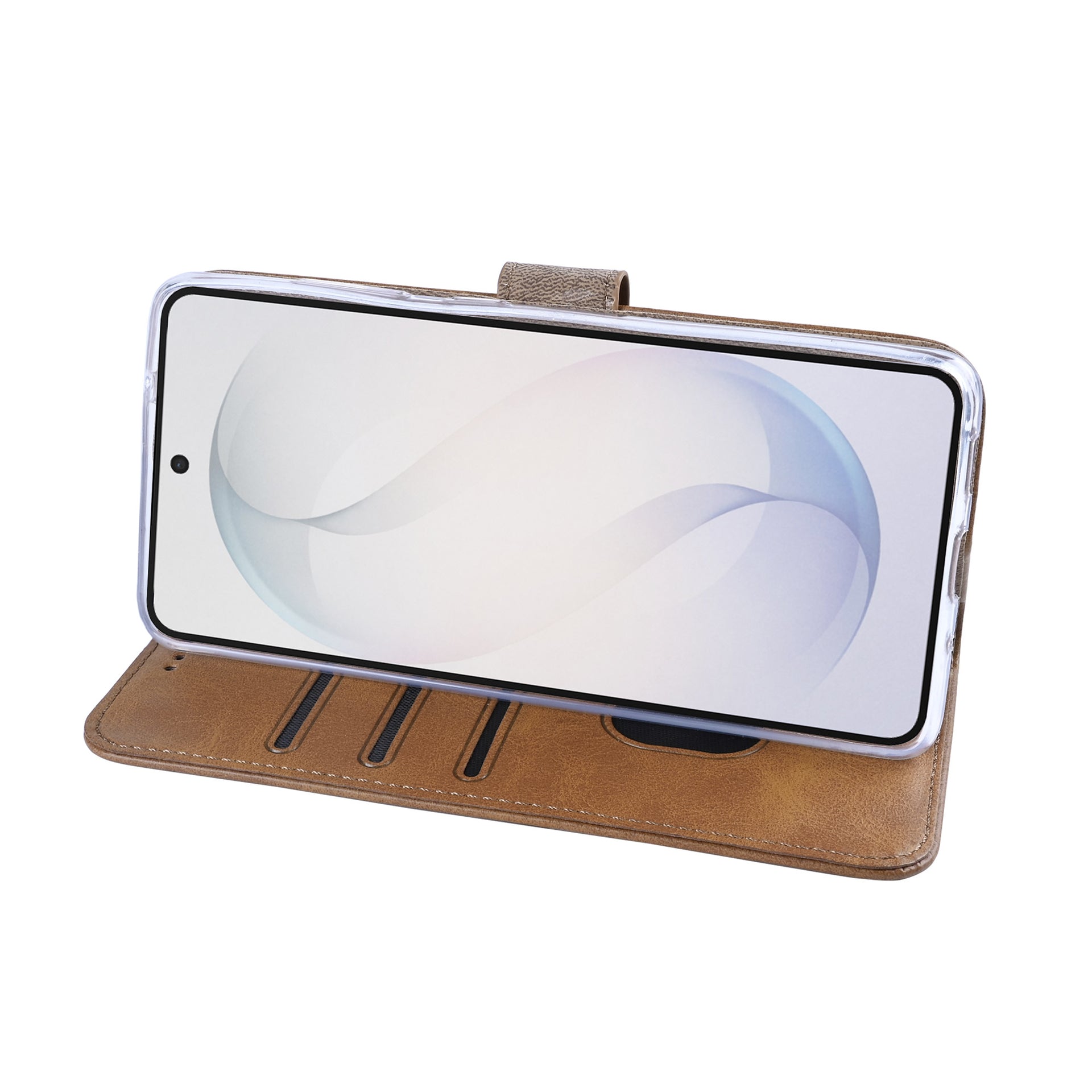 Rixus Bookcase For Samsung Galaxy S26 Ultra Light Brown