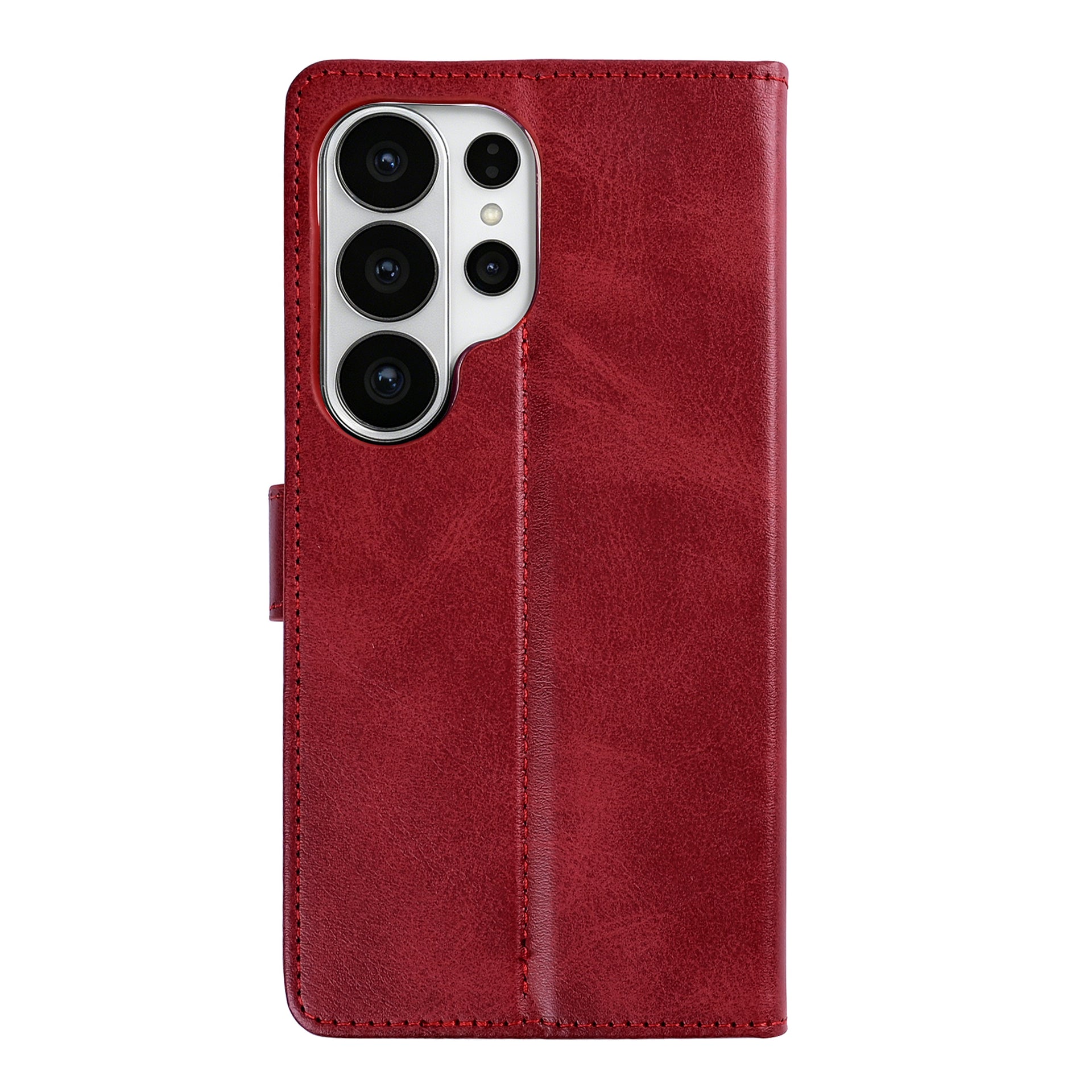 Rixus Bookcase For Samsung Galaxy S26 Ultra Dark Red