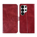 Rixus Bookcase For Samsung Galaxy S26 Ultra Dark Red