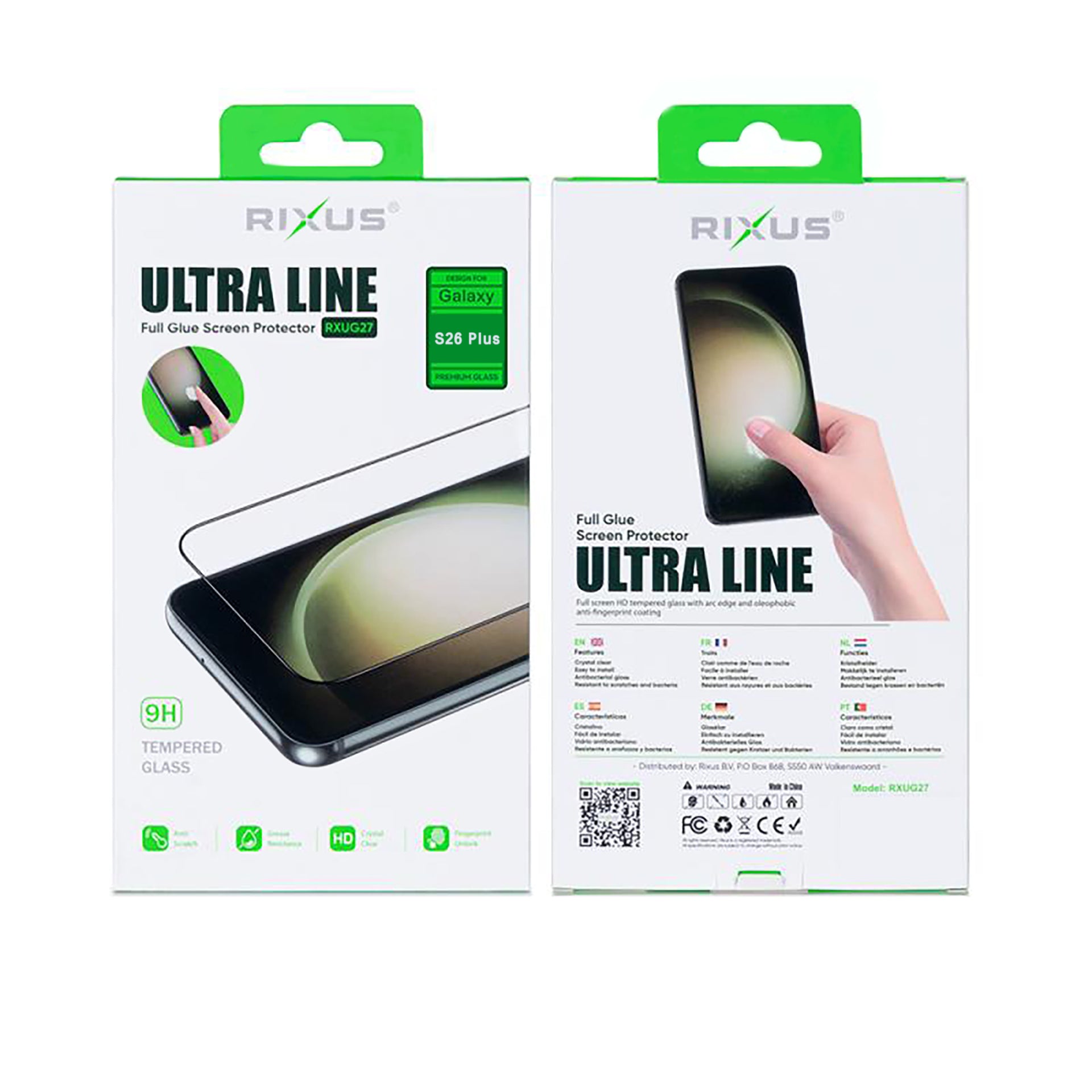 Rixus Clear HD Ultra Line Tempered Glass For Samsung Galaxy S26 Plus