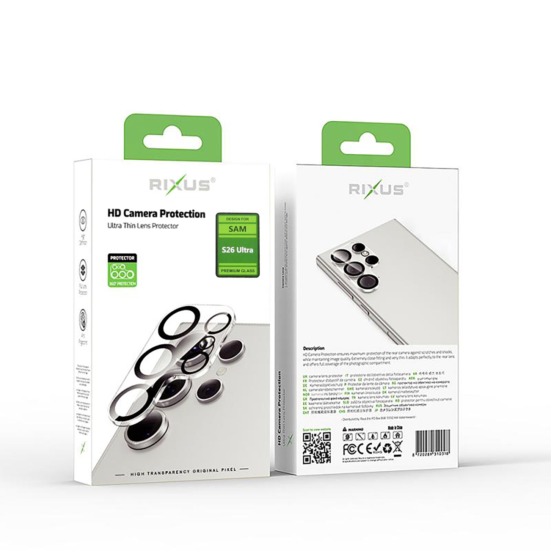 Rixus Clear HD Camera Tempered Glass For Samsung Galaxy S26 Ultra