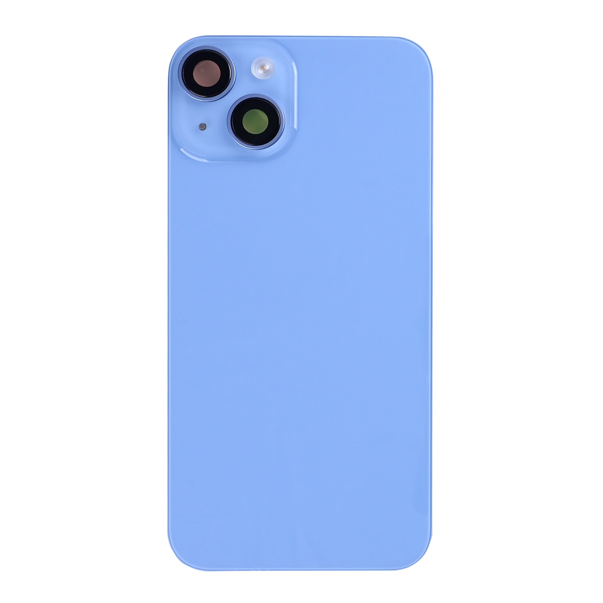 For Apple iPhone 14 Back Glass With NFC, Enlarge Camera Frame Blue Compatible