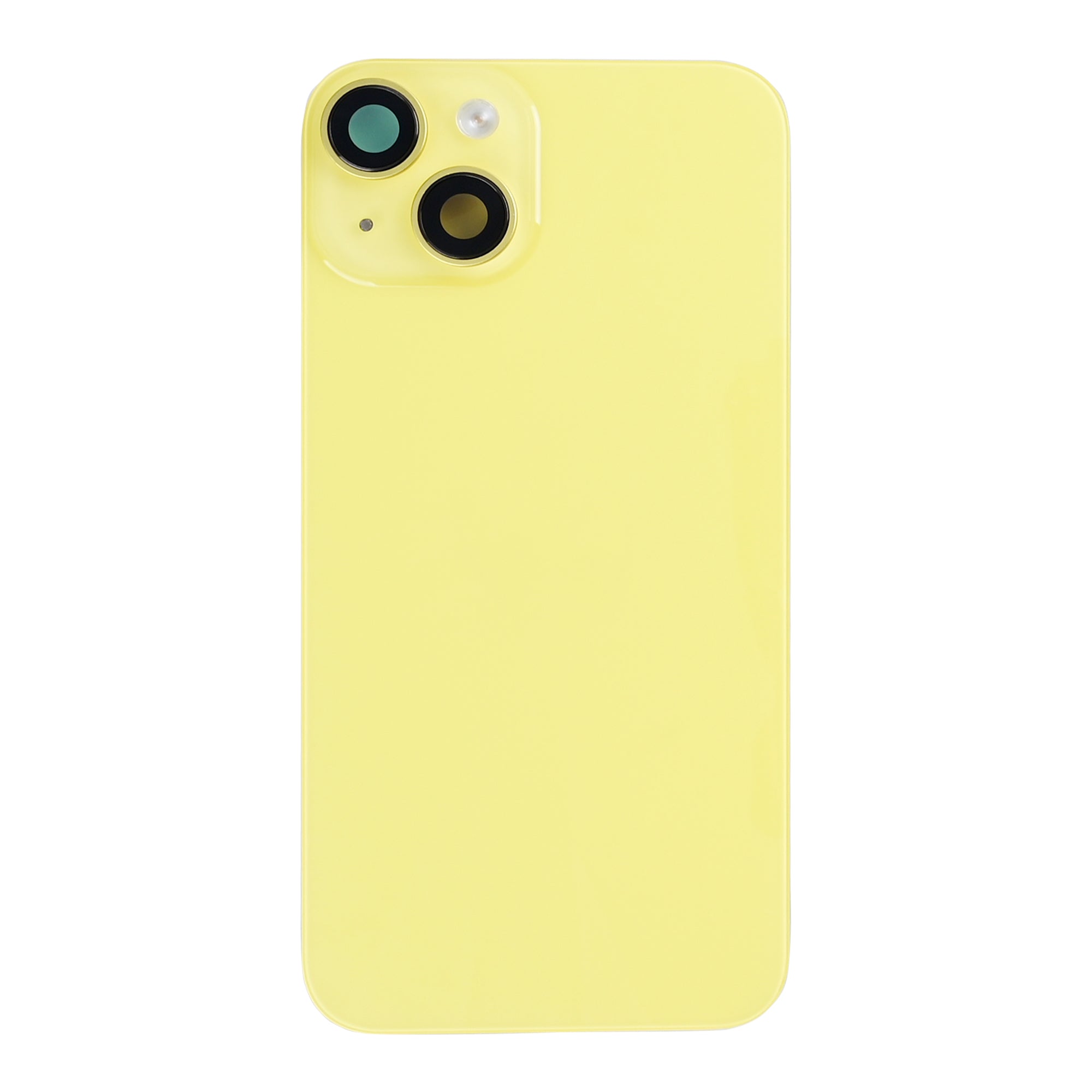 For Apple iPhone 14 Back Glass With NFC, Enlarge Camera Frame Yellow Compatible