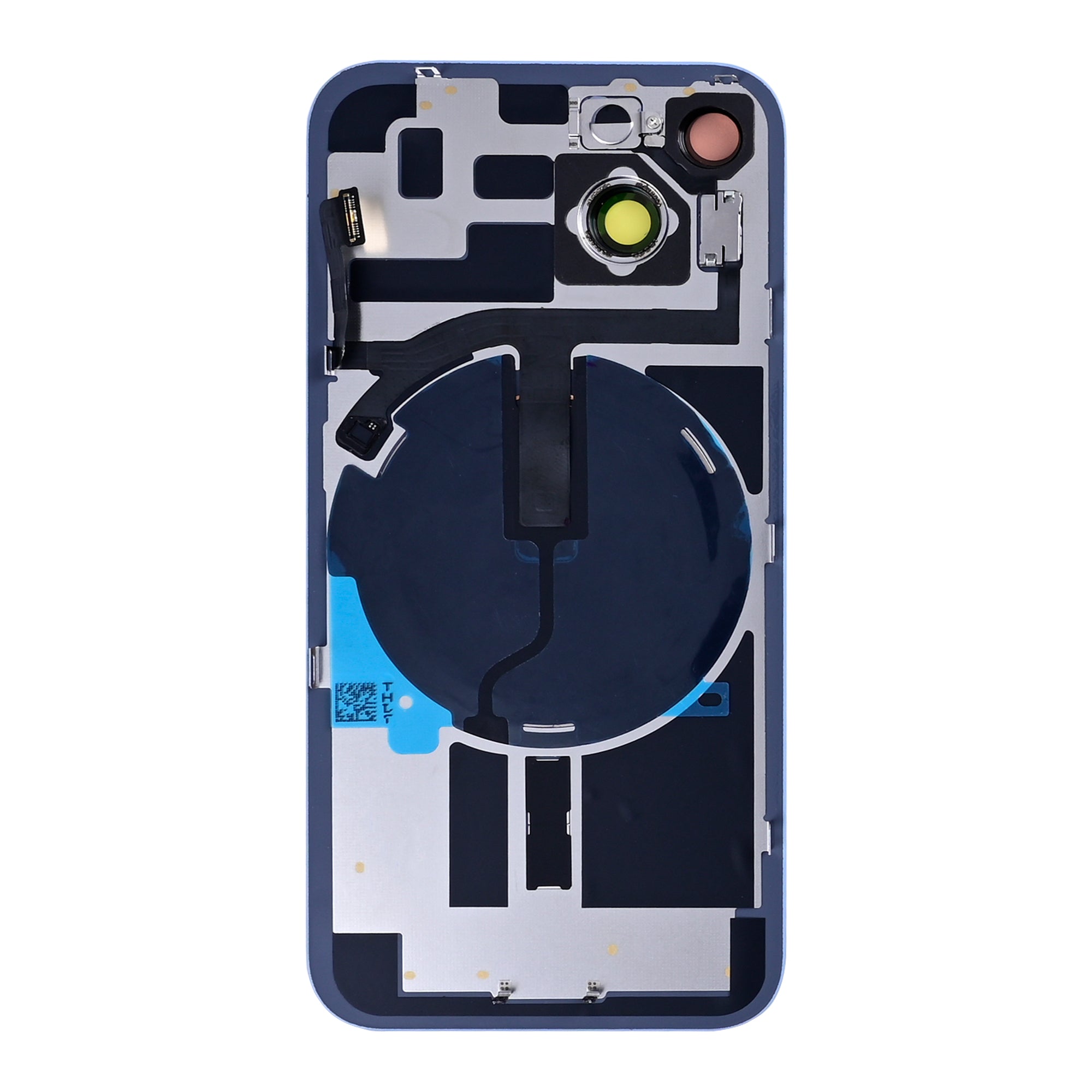 For Apple iPhone 14 Back Glass With NFC, Enlarge Camera Frame Yellow Compatible