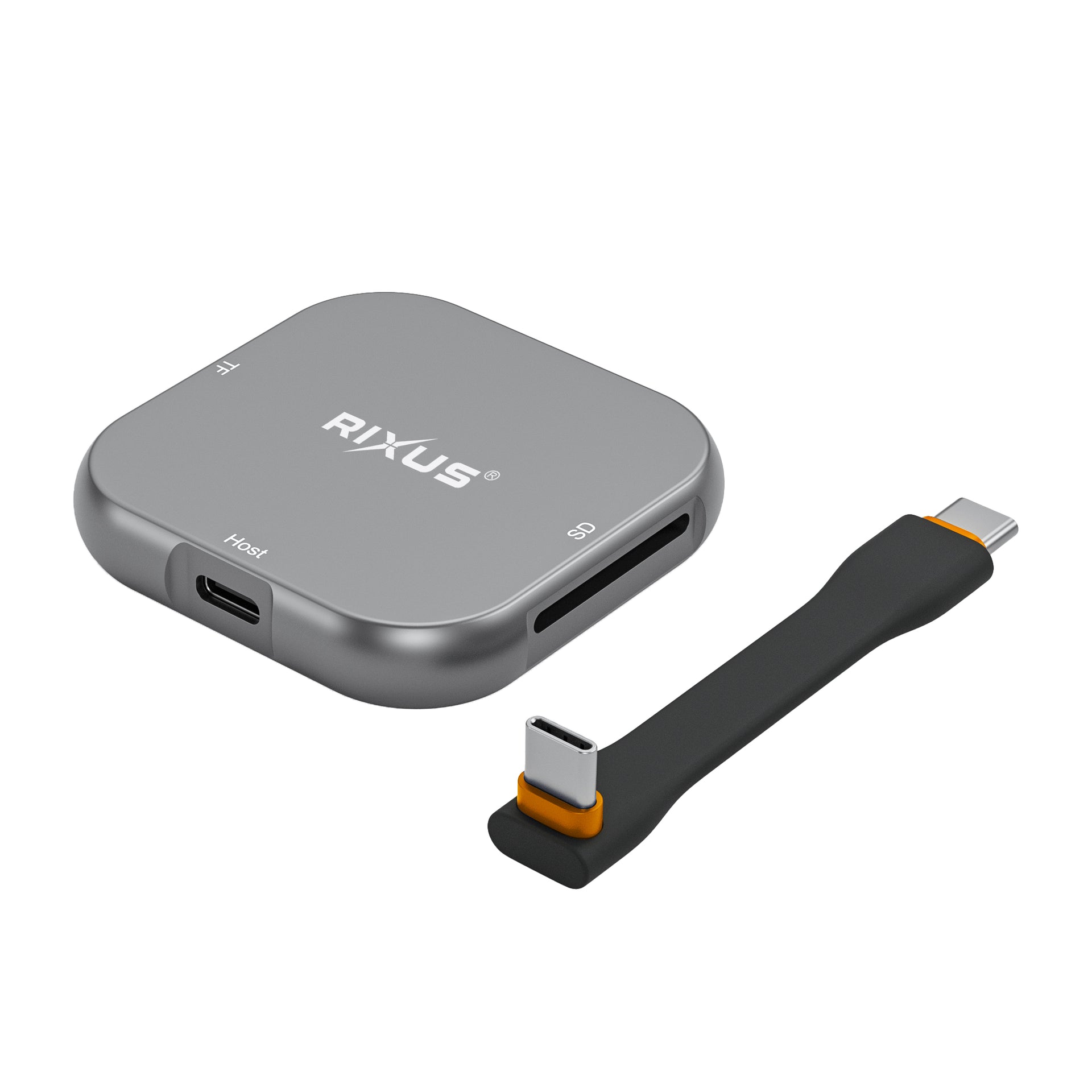 Rixus RXCR23 Magnetic SD Card Reader Gray