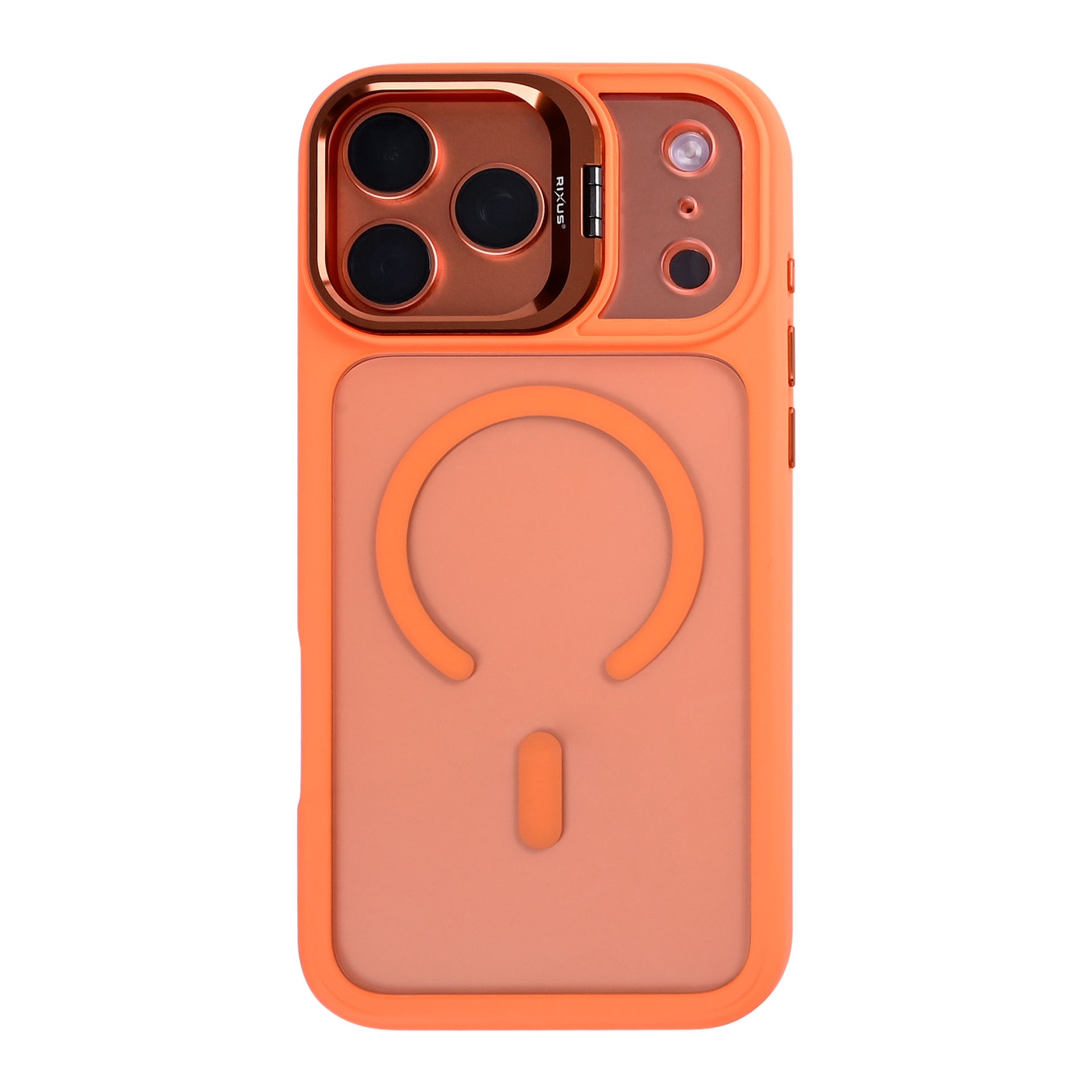Rixus Classic 03 Case With MagSafe Compatible For Apple iPhone 17 Pro Max Orange
