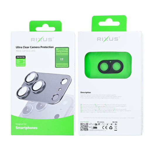 Rixus Ultra Clear Camera Protection For Apple iPhone 17 Black