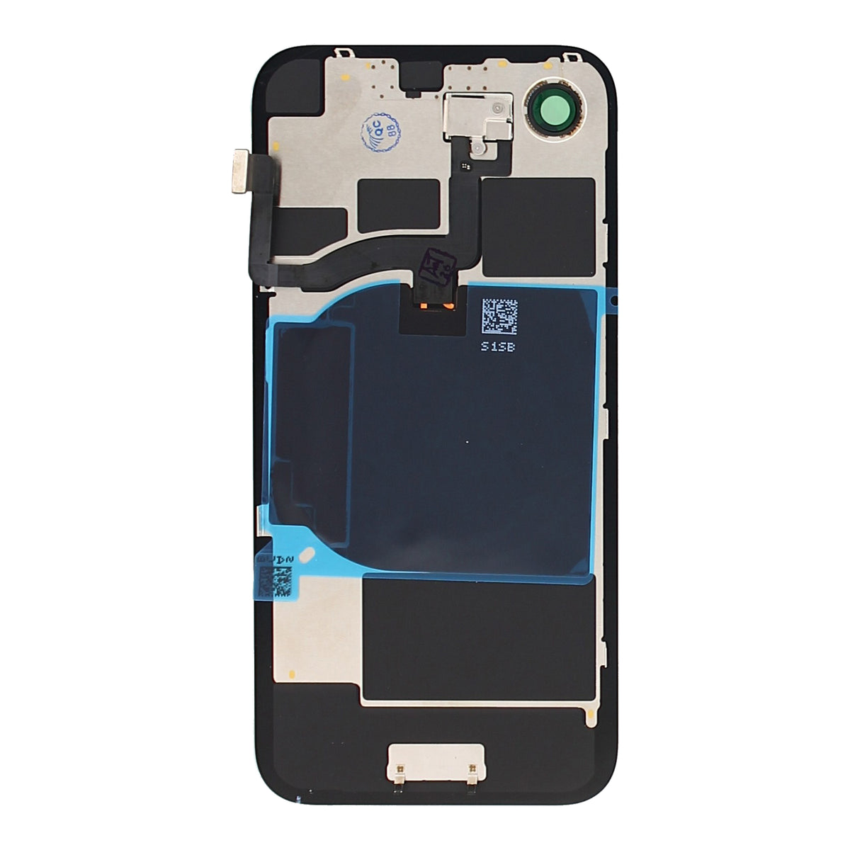 For Apple iPhone 16e Back Glass With NFC, Enlarged Camera Frame Black Compatible