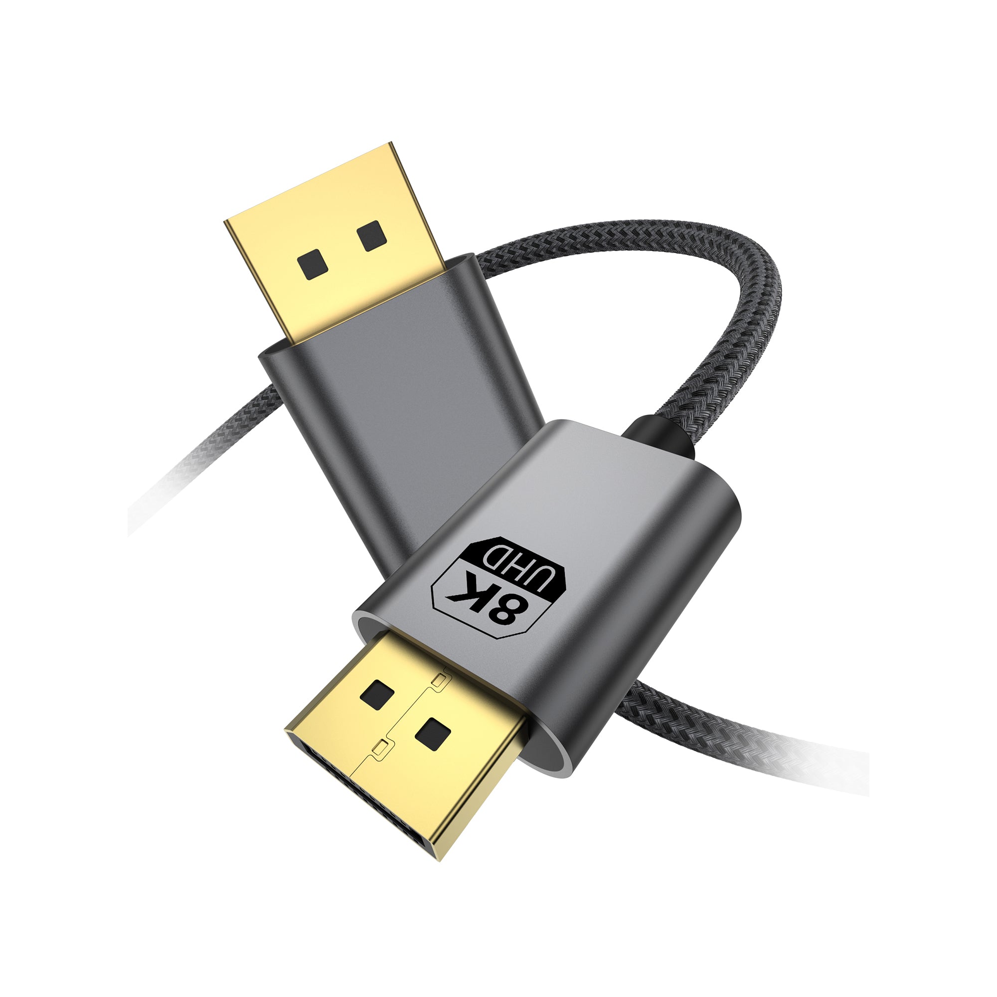 Rixus RXDP12 Display Port Cable 8K 2m Space Grey