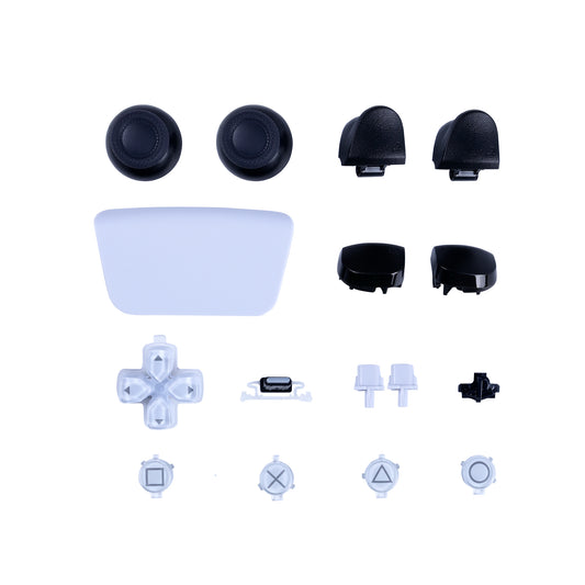 For Sony PlayStation 5 Controller Button Sets White OEM (16pcs)